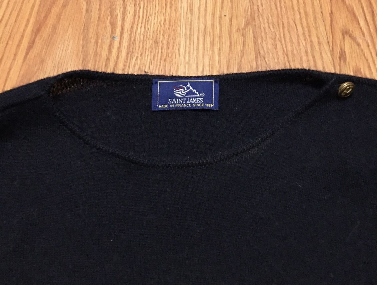 Saint James Saint James France Dark Navy Blue Wool Sweater Size L / US 10 / IT 46 - 8 Thumbnail