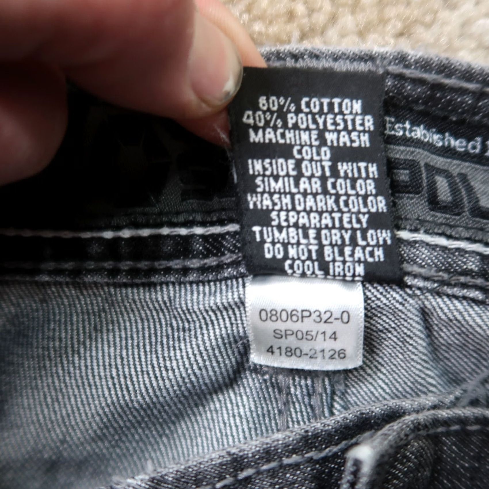 Southpole VINTAGE Southpole Jeans Mens 36x31 Black Denim Loose Baggy Fit Hip Hop Jeans Mens 36x31 Black Denim Hip Hop Boys? Size US 36 / EU 52 - 5 Thumbnail