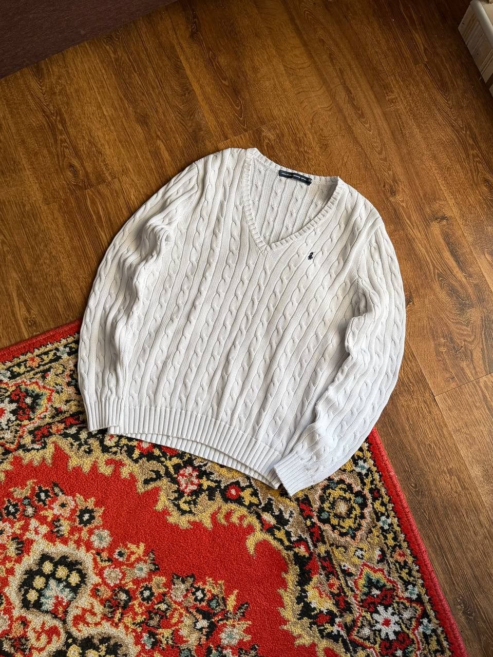 Polo Ralph Lauren Polo Ralph Lauren Women's Sweater V-Neck Y2K Size US L / EU 52-54 / 3 - 1 Thumbnail