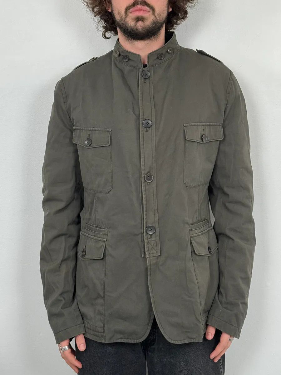 Gucci 2000s Gucci Olive Green Buttoned Military Jacket Size US L / EU 52-54 / 3 - 2 Thumbnail