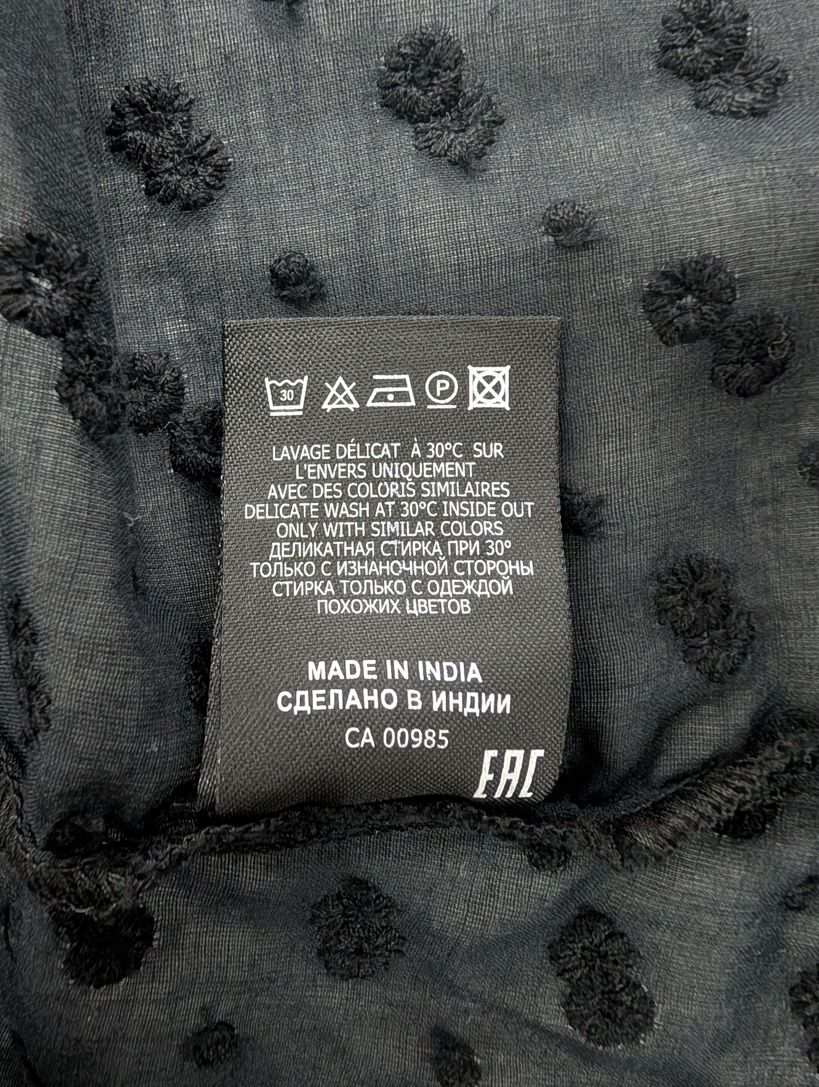 Isabel Marant Etoile Black Cotton Blouse Size XS / US 0-2 / IT 36-38 - 7 Thumbnail
