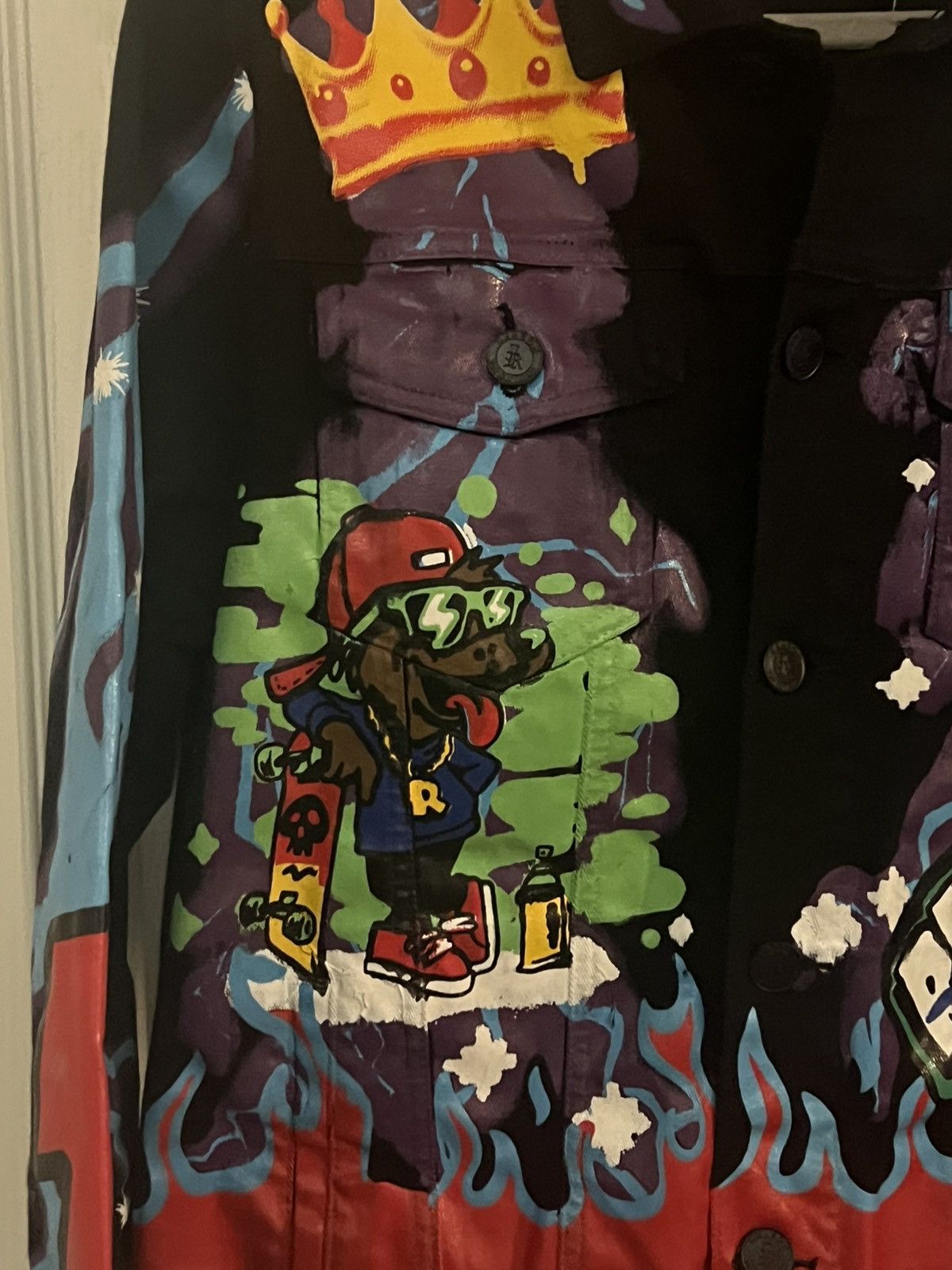 Reason Reason Denim Jacket – Hand Painted / Graphic – Size M Size US M / EU 48-50 / 2 - 4 Thumbnail