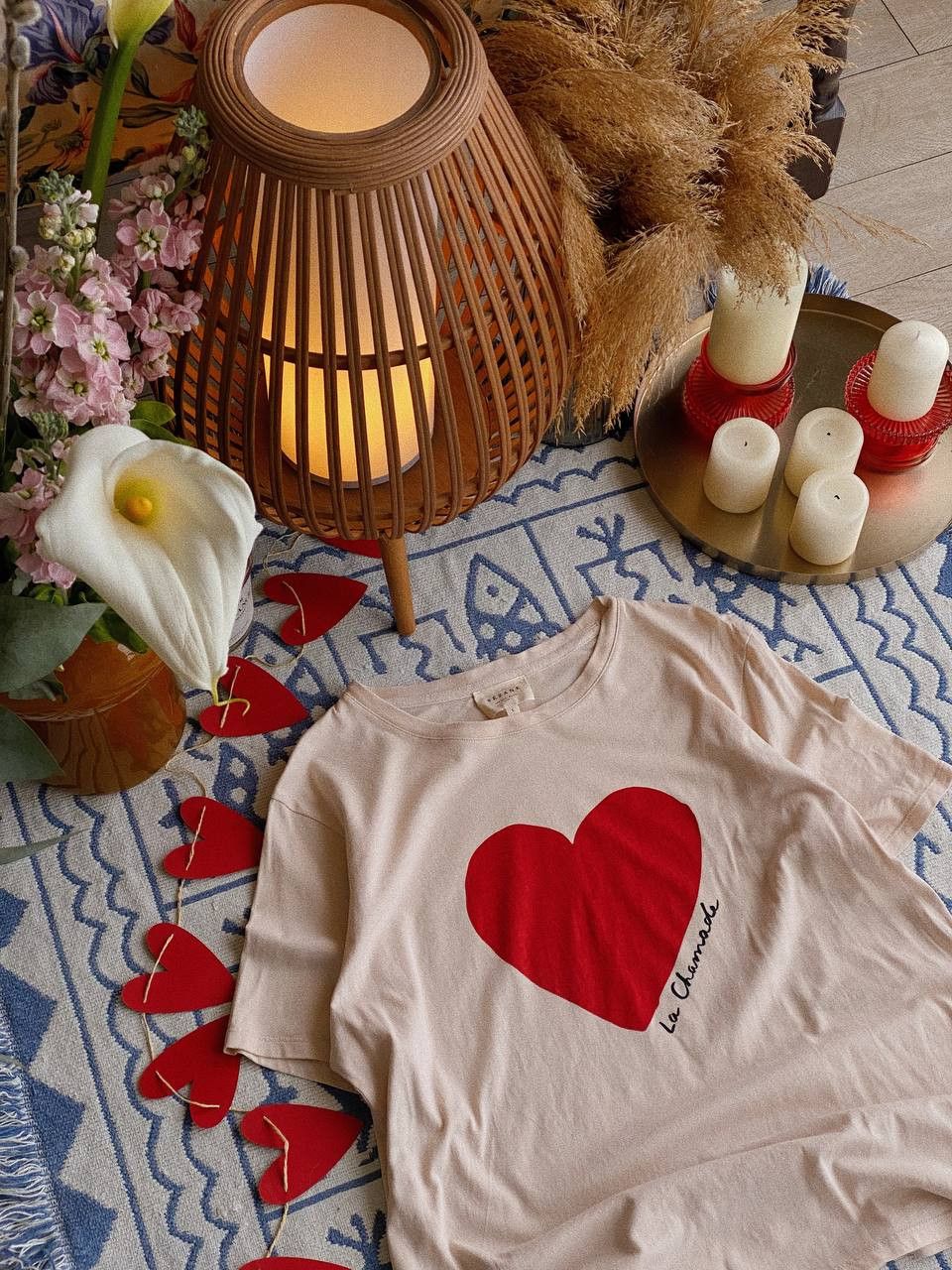 Sezane Sezane T-Shirt Peach Heart La Chemade Size L / US 10 / IT 46 - 4 Thumbnail