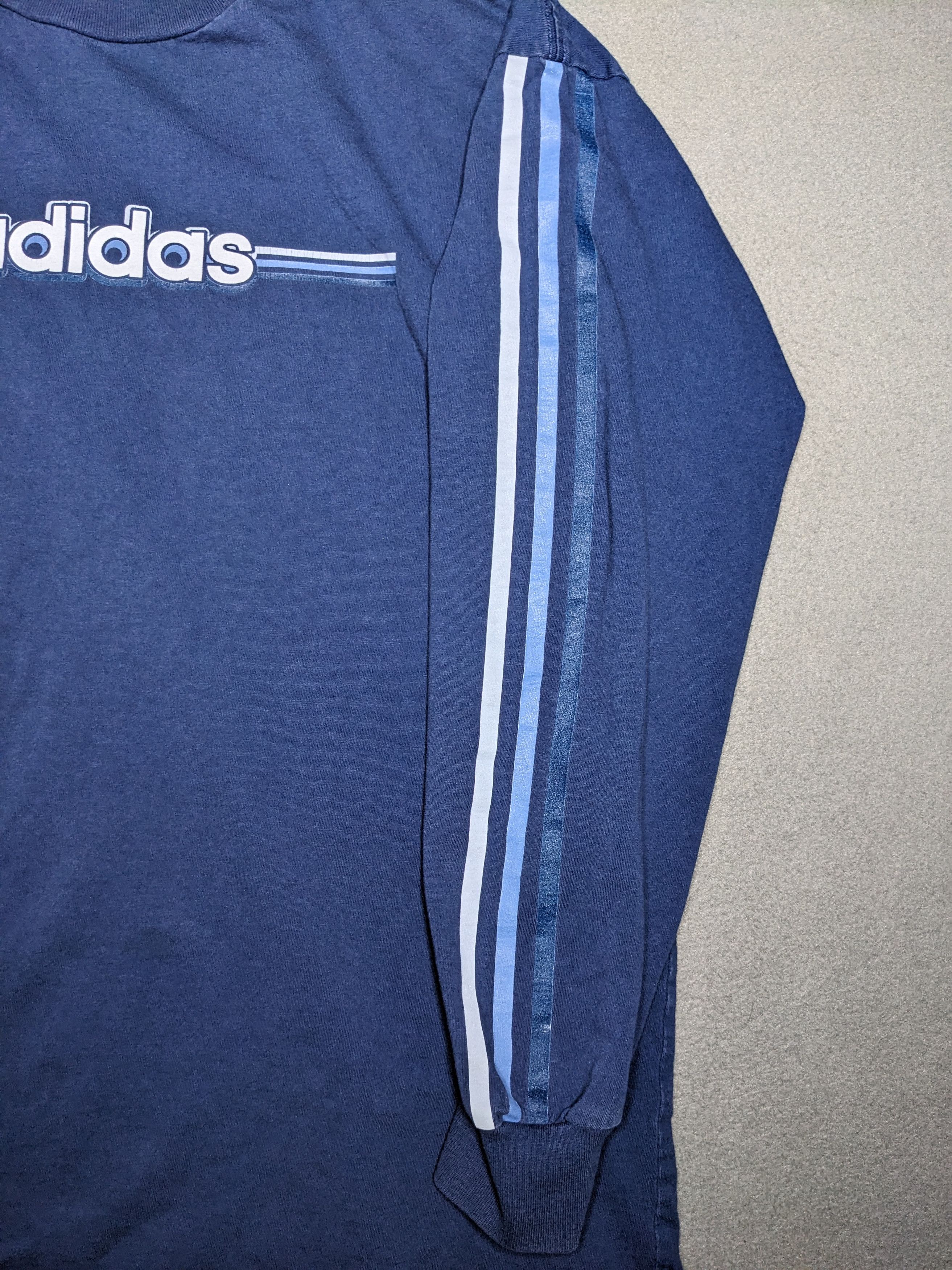 Adidas VTG 90s Adidas Long Sleeve Shirt Large 3 Stripes Canada Size US L / EU 52-54 / 3 - 2 Thumbnail