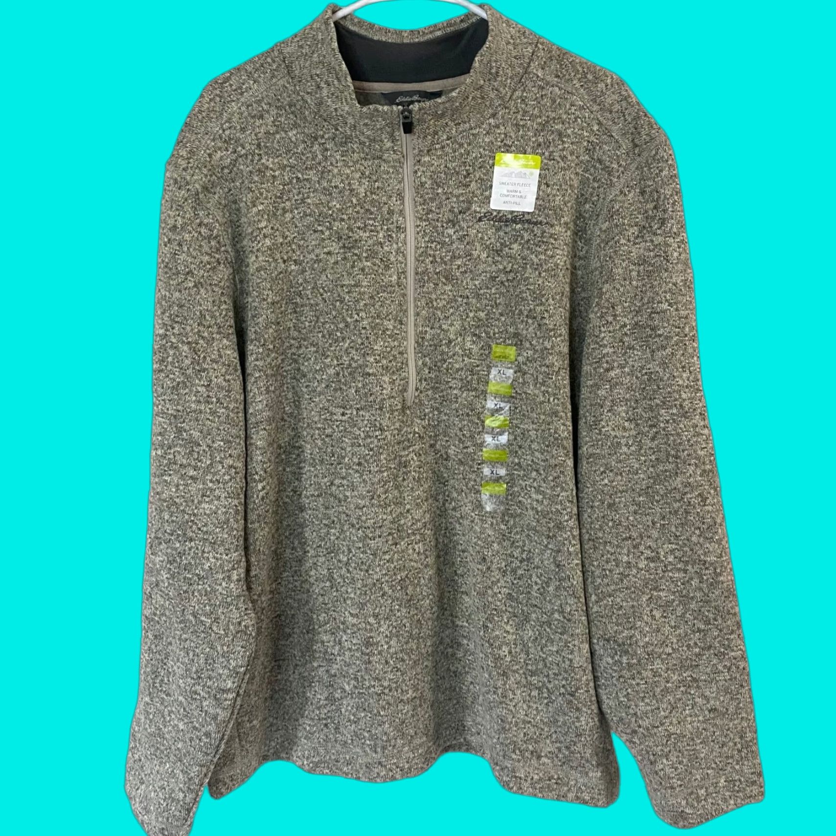 Eddie Bauer Eddie Bauer Radiator Fleece Sweater 1/4 Zip Pullover Mens XL Heather Gray New Size US XL / EU 56 / 4 - 1 Thumbnail