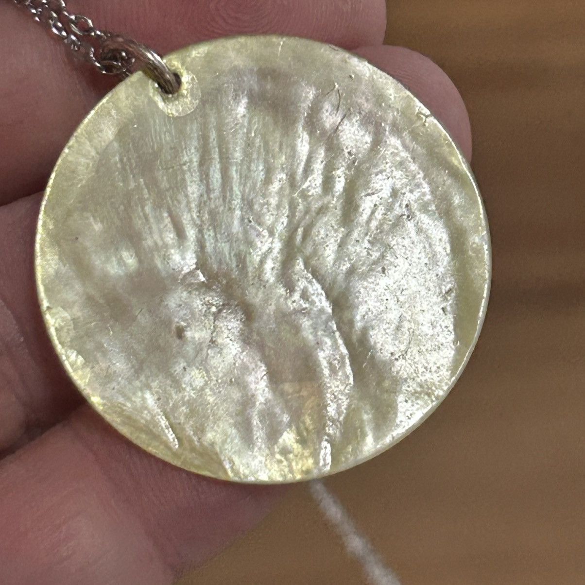 Handmade Handcrafted salvaged vintage mother of pearl necklace Size ONE SIZE - 4 Thumbnail