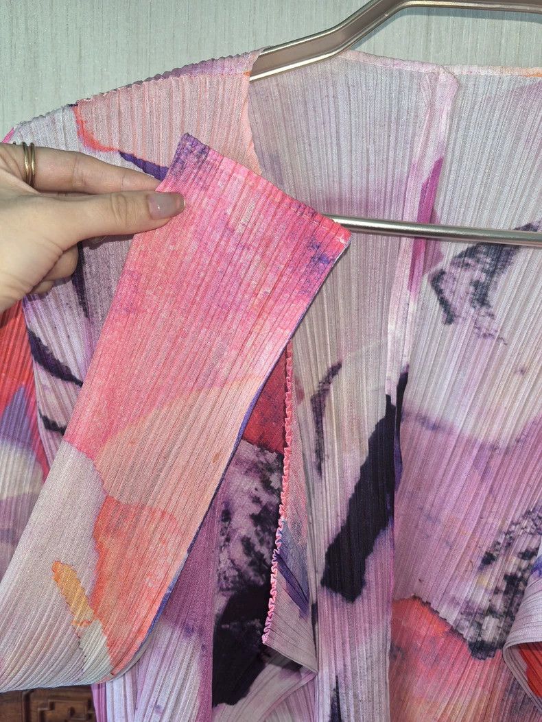 Issey Miyake Issey Miyake size:3 Pink pleated cardigan Size S / US 4 / IT 40 - 6 Thumbnail