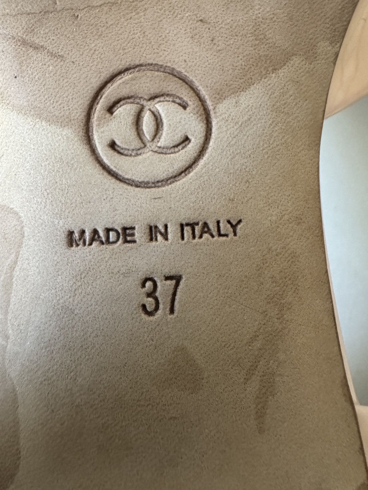 Chanel Chanel d'Orsay Peep toe flats with pearl size 37 Size US 6 / IT 36 - 8 Thumbnail