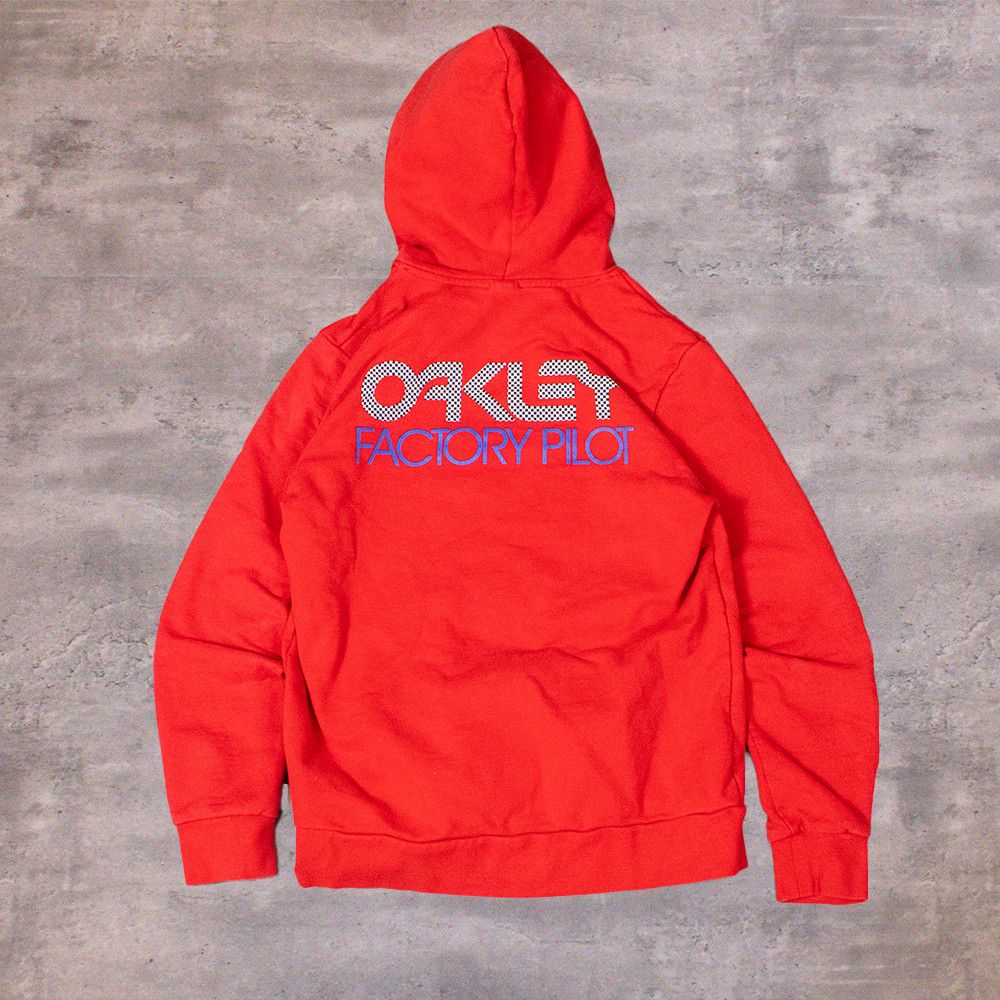 Oakley Oakley Factory Pilot Y2K Style Bright Red Hoodie Sweater Size US M / EU 48-50 / 2 - 1 Thumbnail