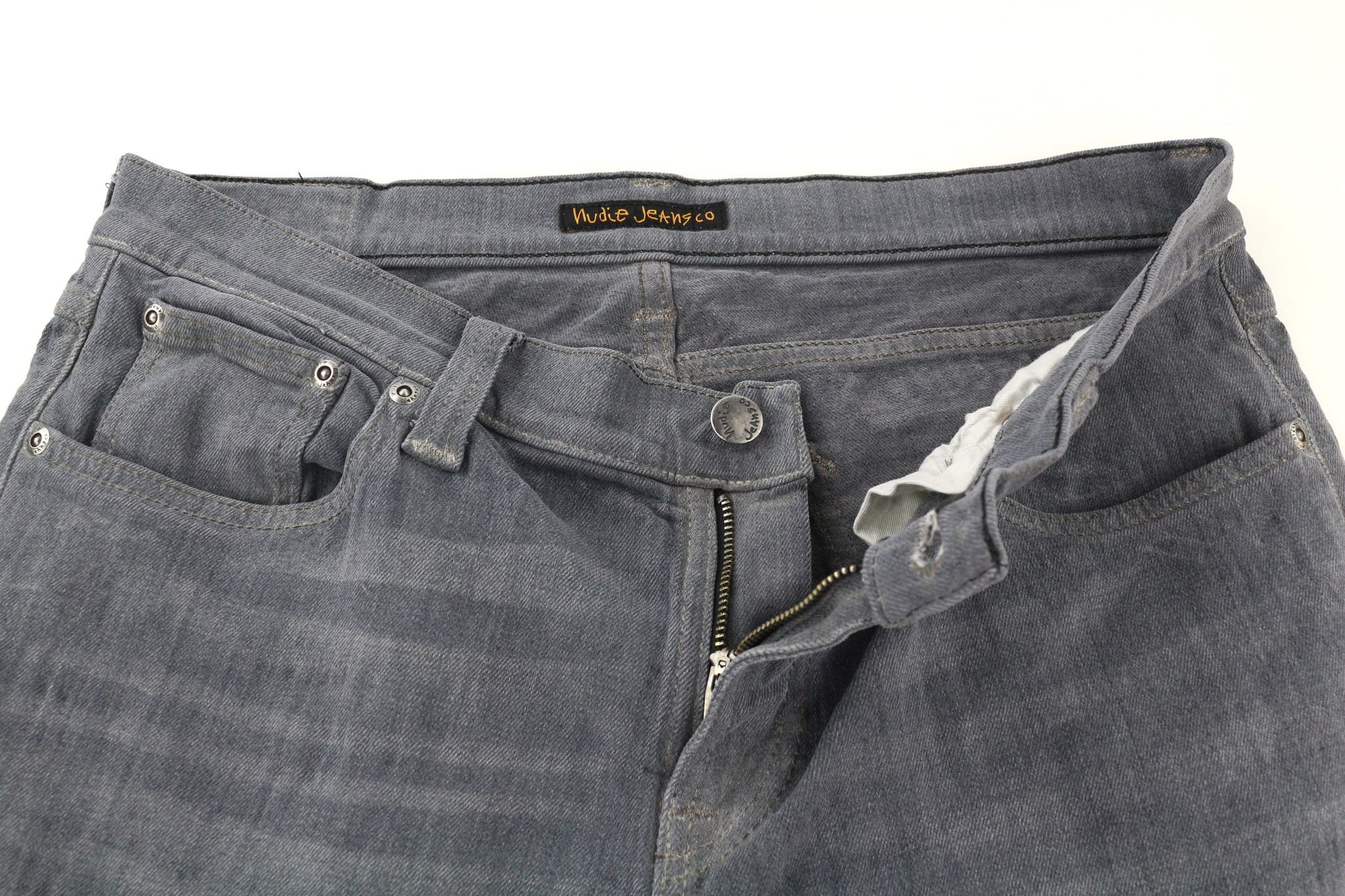 Nudie Jeans TIGHT LONG JOHN W32/L34 Organic Charcoal Grey Jeans 80715 Size US 32 / EU 48 - 4 Thumbnail