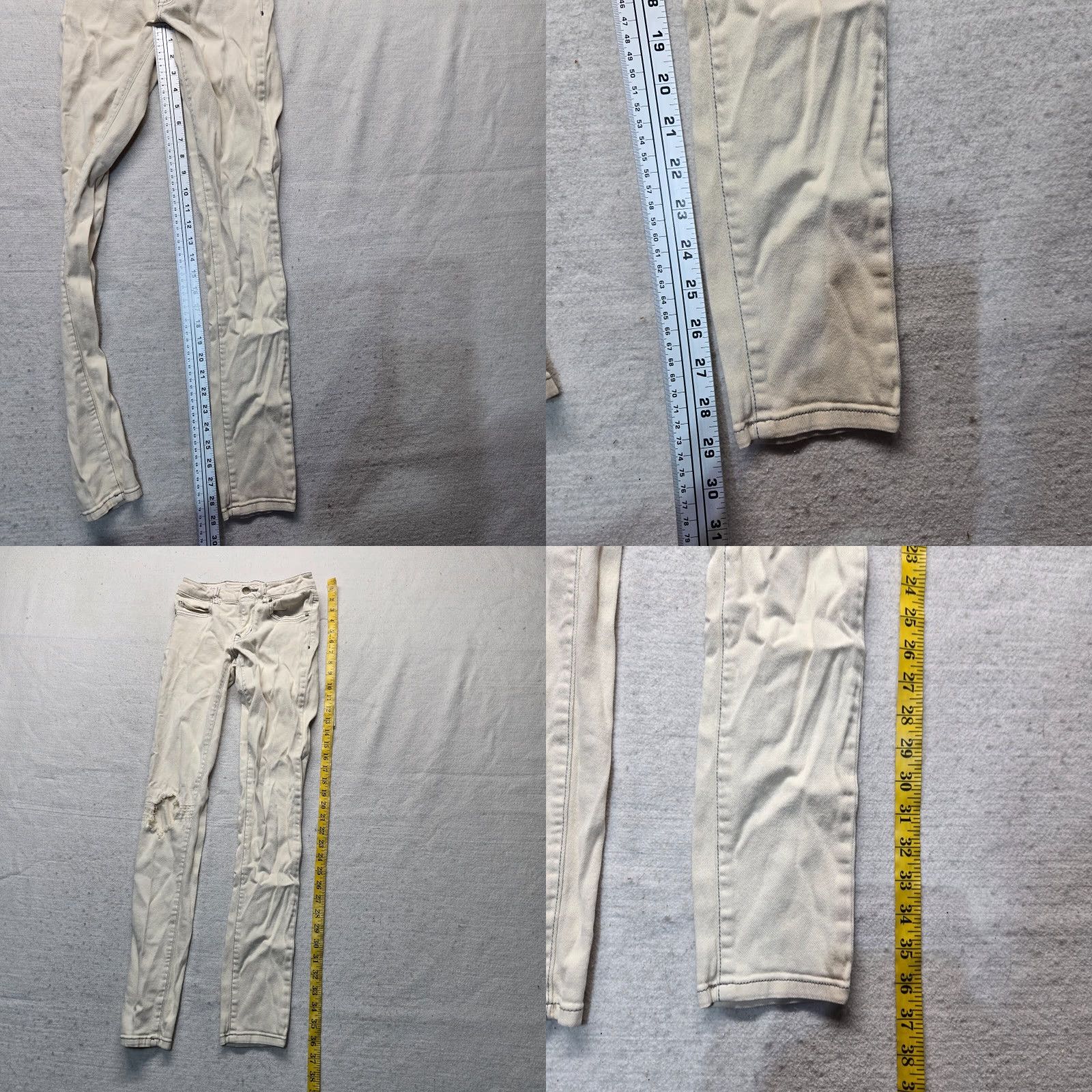 Vintage Wild Blue Jegging Pants Womens 0 Ivory Denim Skinny Low Rise Adult 0 Jeans 27 Inseam 29 Waist Shaping 31 Hips Size 25" / US 0 / IT 36 - 8 Thumbnail