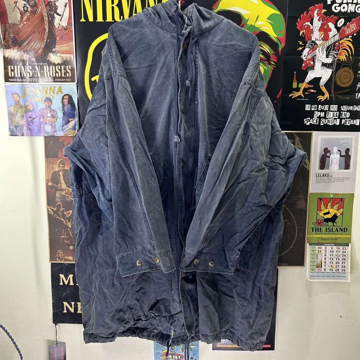 image of Vintage Neo Tokyo Blood Japanese Distressed Parka in Blue, Men's (Size 2XL)