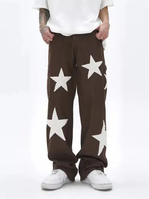 Other Stars Embroidery Baggy Pants Size US 30 / EU 46 - 1 Thumbnail