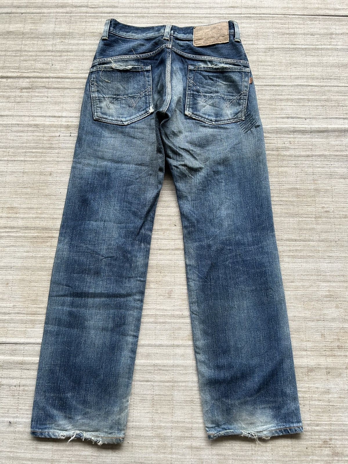 Vintage Edwin505 half Selvedge Distressed denim