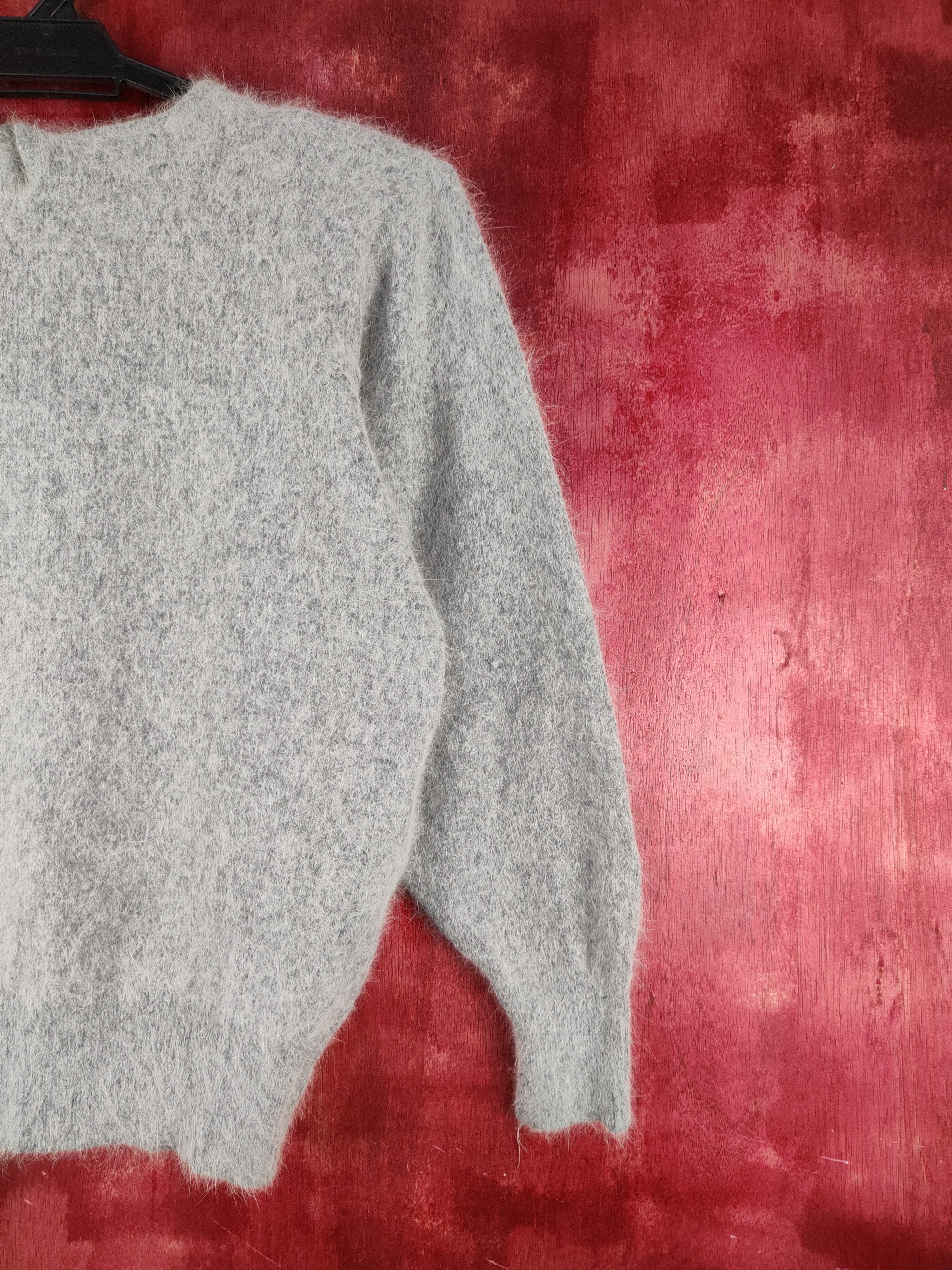 Homespun Knitwear × Japanese Brand × Vintage Sado Im Gray Shag Shaggy Fur Mohair Knitwear #S2104 Size S / US 4 / IT 40 - 9 Thumbnail