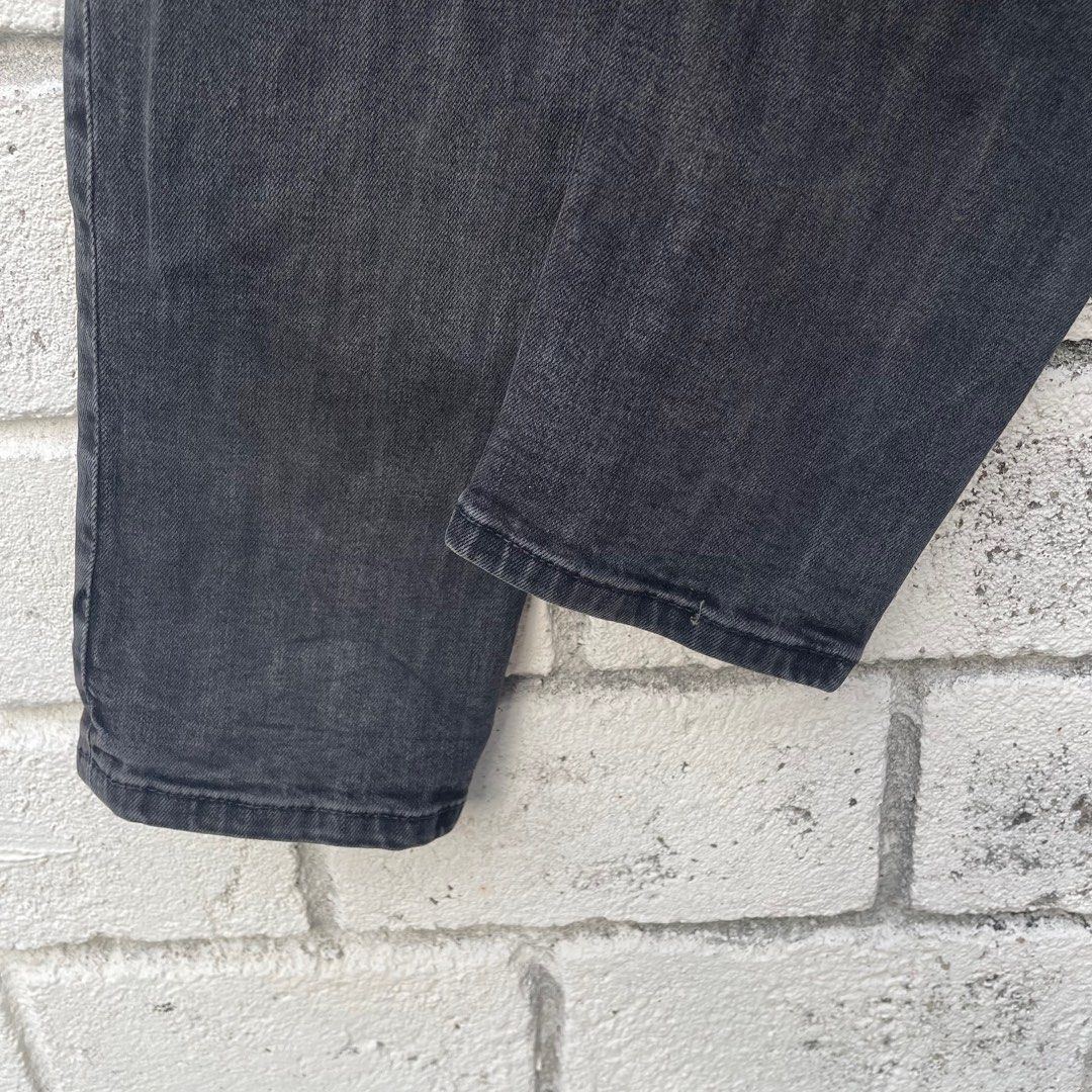 Zara Size 28 Zara Man Jeans with Patch on Knee Charcoal Grey Size US 28 / EU 44 - 8 Thumbnail