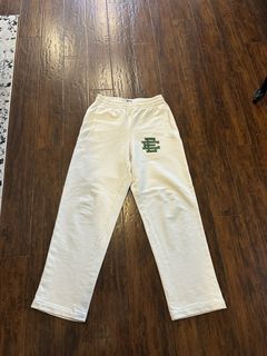 ERIC EMANUEL Eric Emanuel Sweats Pants Men's Size M Cream Flame