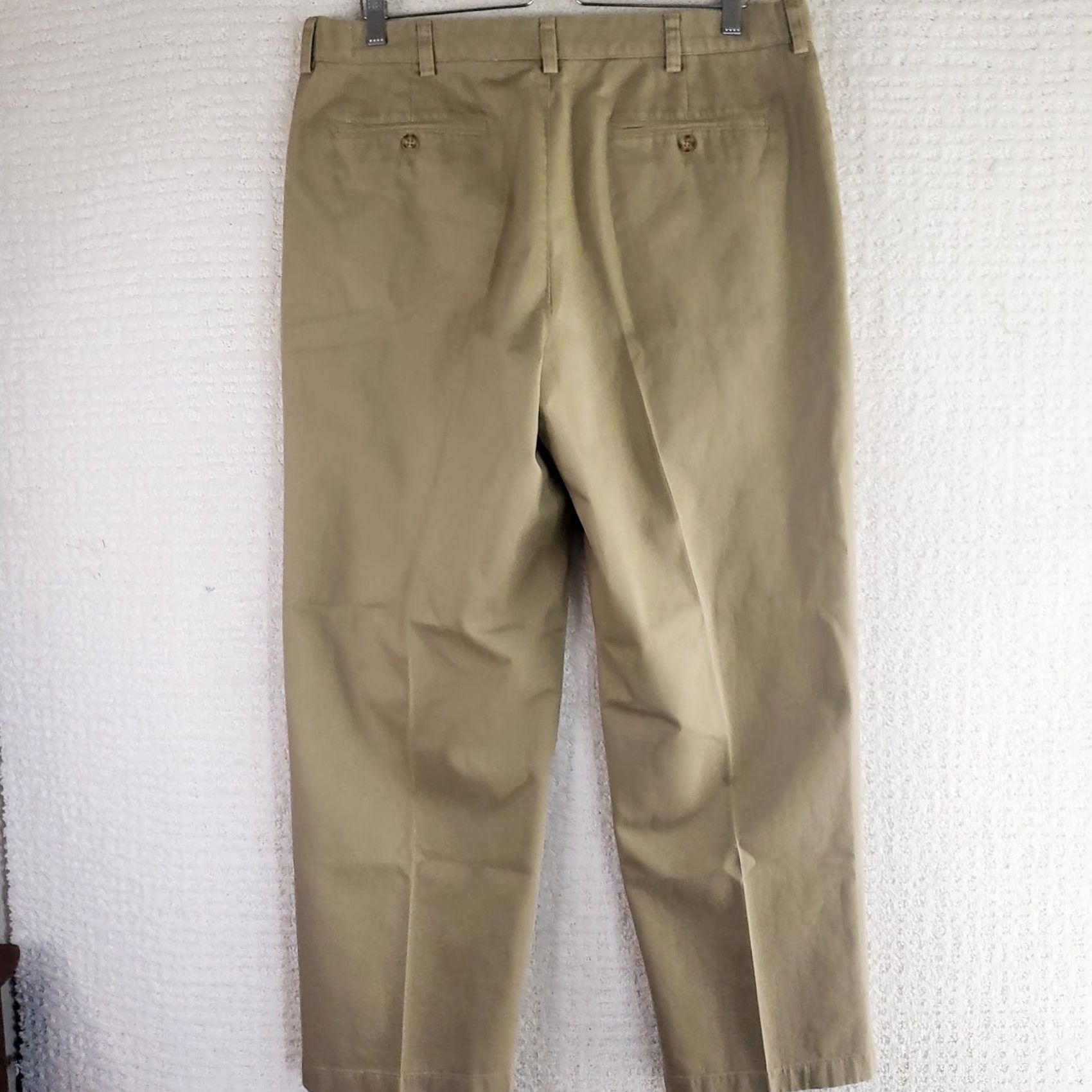 Vintage LL Bean Pants Mens 37X29 Khaki Cotton Adjustable Comfort Waist Straight Leg NWT Size US 37 - 7 Thumbnail