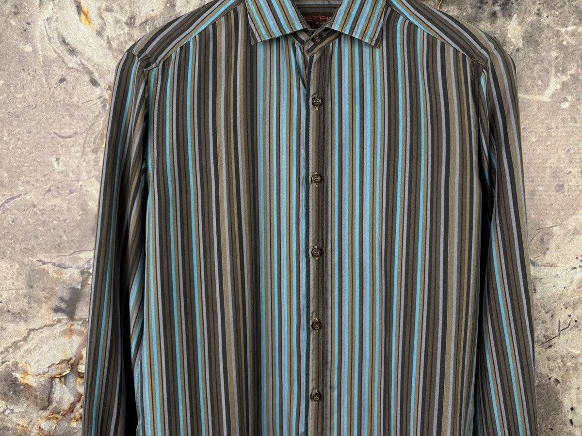 Etro Men’s Etro Milano Striped Shirt Button Up Long Sleeve Size38 Size US S / EU 44-46 / 1 - 3 Thumbnail
