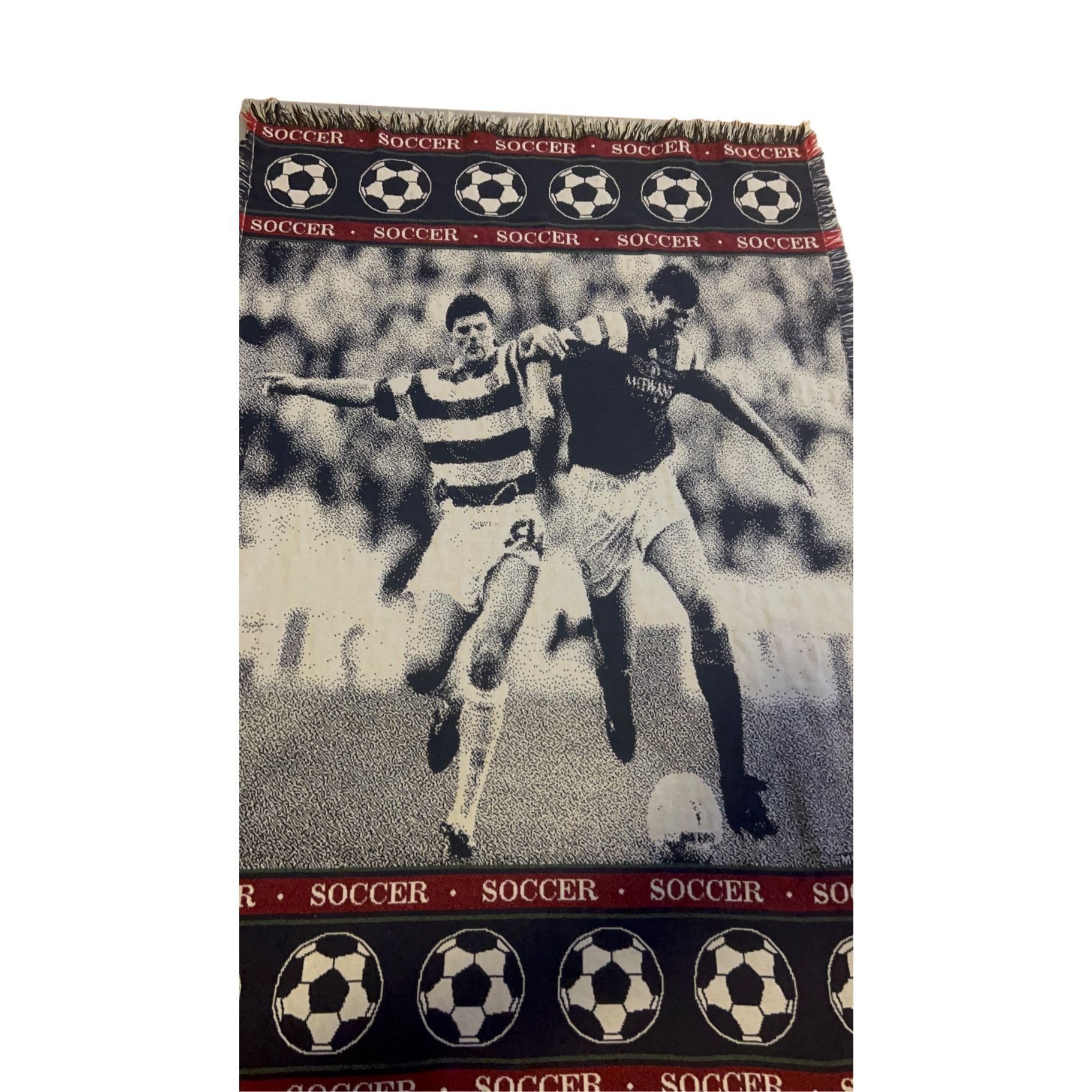 Vintage Vintage 90s Soccer MWW 1993 Tapestry Blanket Size ONE SIZE - 8 Thumbnail