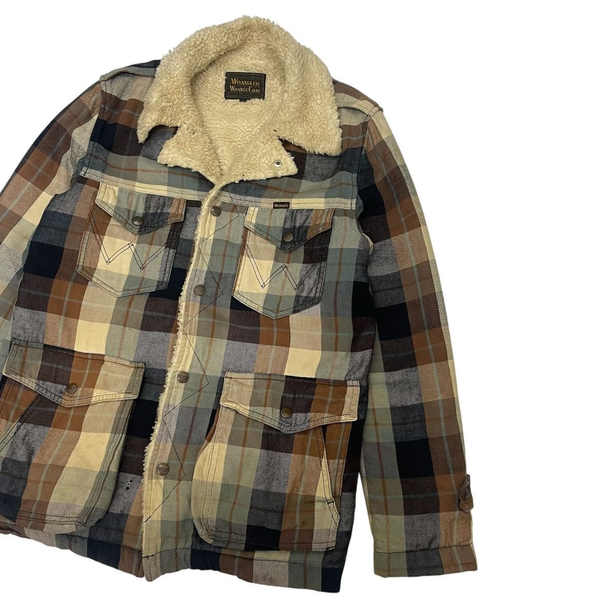Wrangler Vintage Wrangler Plaids Shearling Button Jacket Size US L / EU 52-54 / 3 - 6 Thumbnail