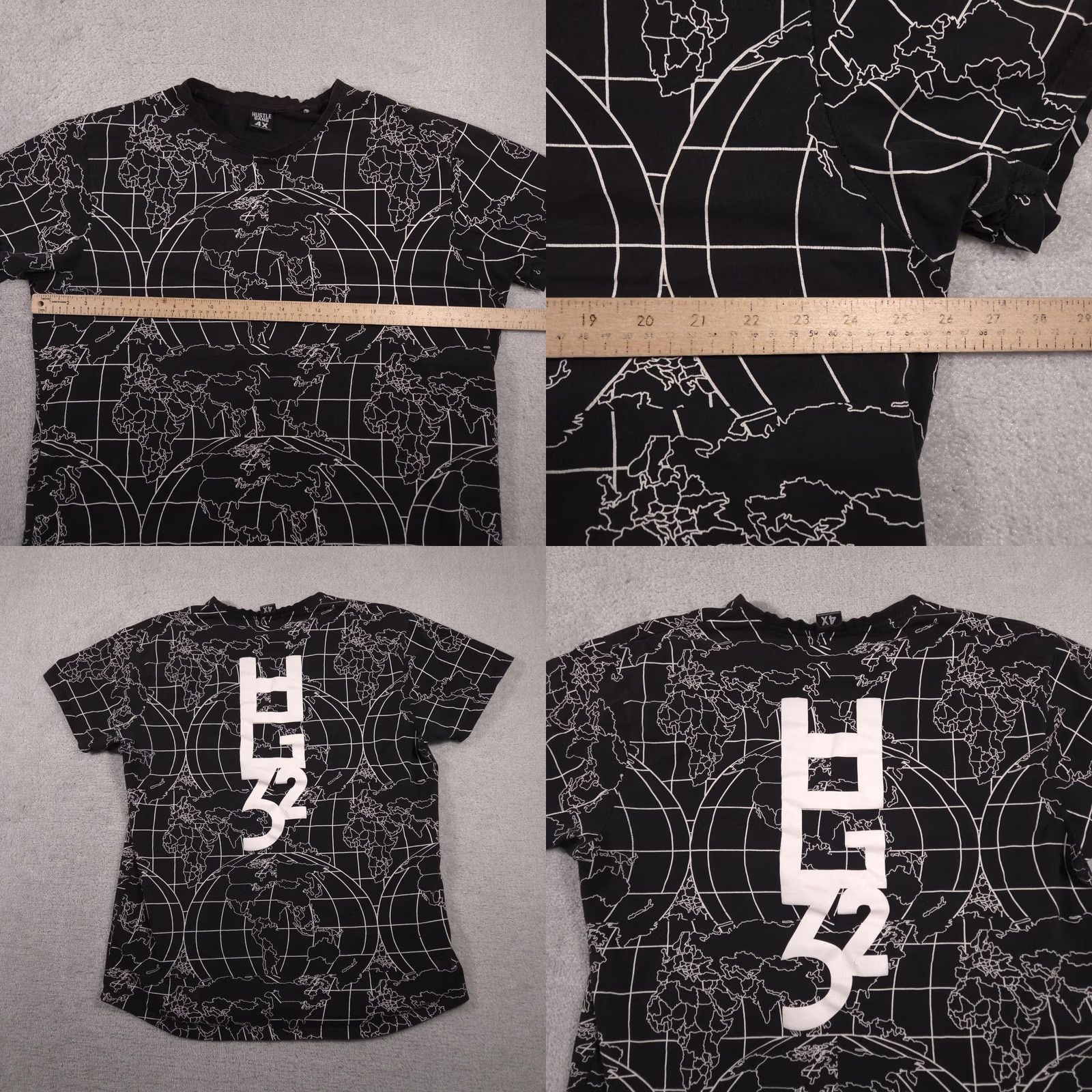 Vintage VINTAGE Hustle Gang Shirt Mens 4XL Black World Map Allover Graphic Patch Streetwear Size US XXL / EU 58 / 5 - 10 Thumbnail