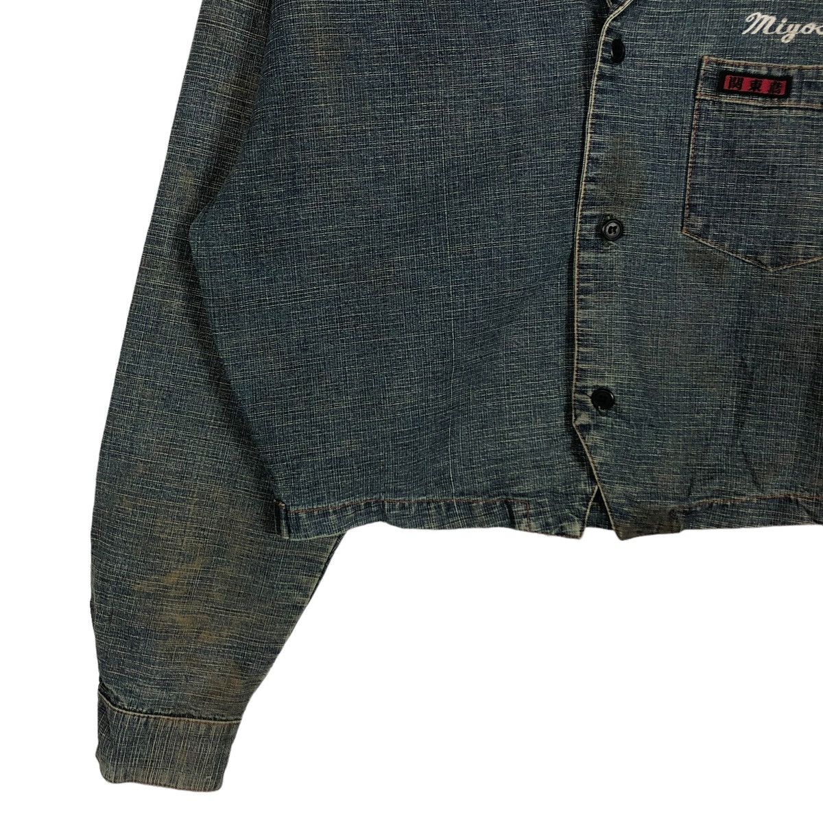Japanese Brand 🔥CROPPED DENIM BIKER JACKET MIYOSHI JAPAN ISSEY MIYAKE Size US M / EU 48-50 / 2 - 6 Thumbnail