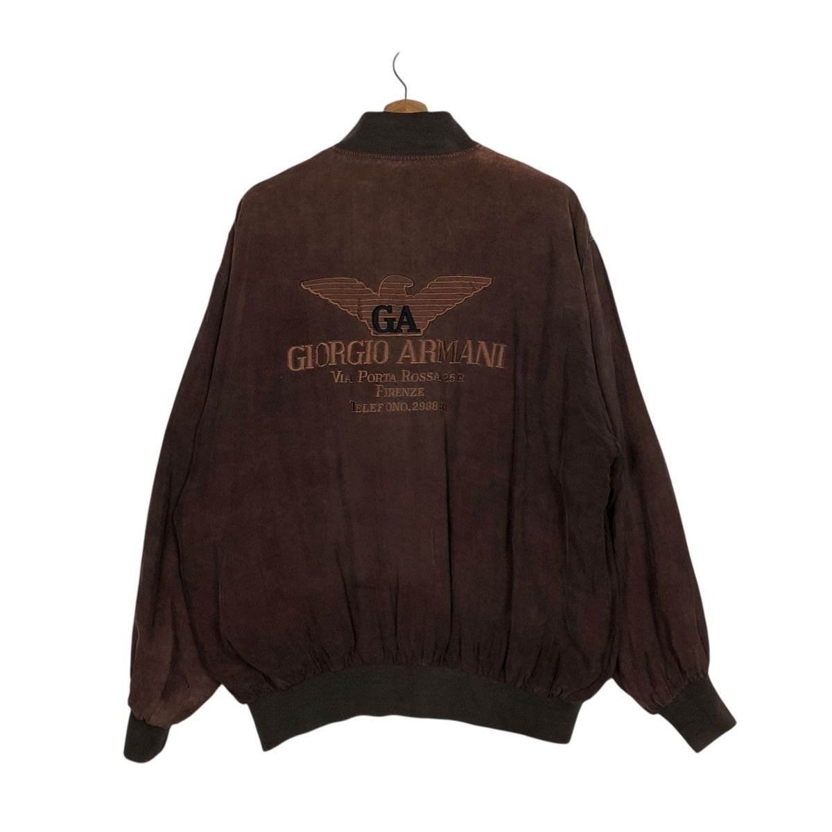 Giorgio Armani 🔥VINTAGE BOMBER JACKET GIRGIO ARMANI BIG LOGO EMBROIDERY Size US M / EU 48-50 / 2 - 10 Thumbnail