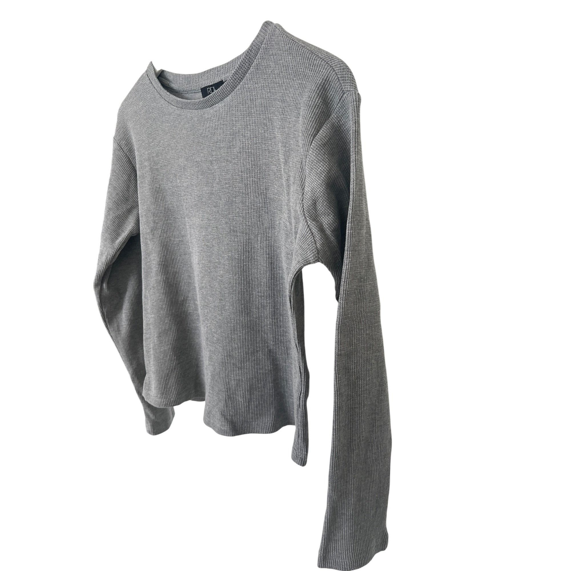 Nordstrom RDI Heather Gray Thermal Long Sleeve Top Size S / US 4 / IT 40 - 2 Thumbnail
