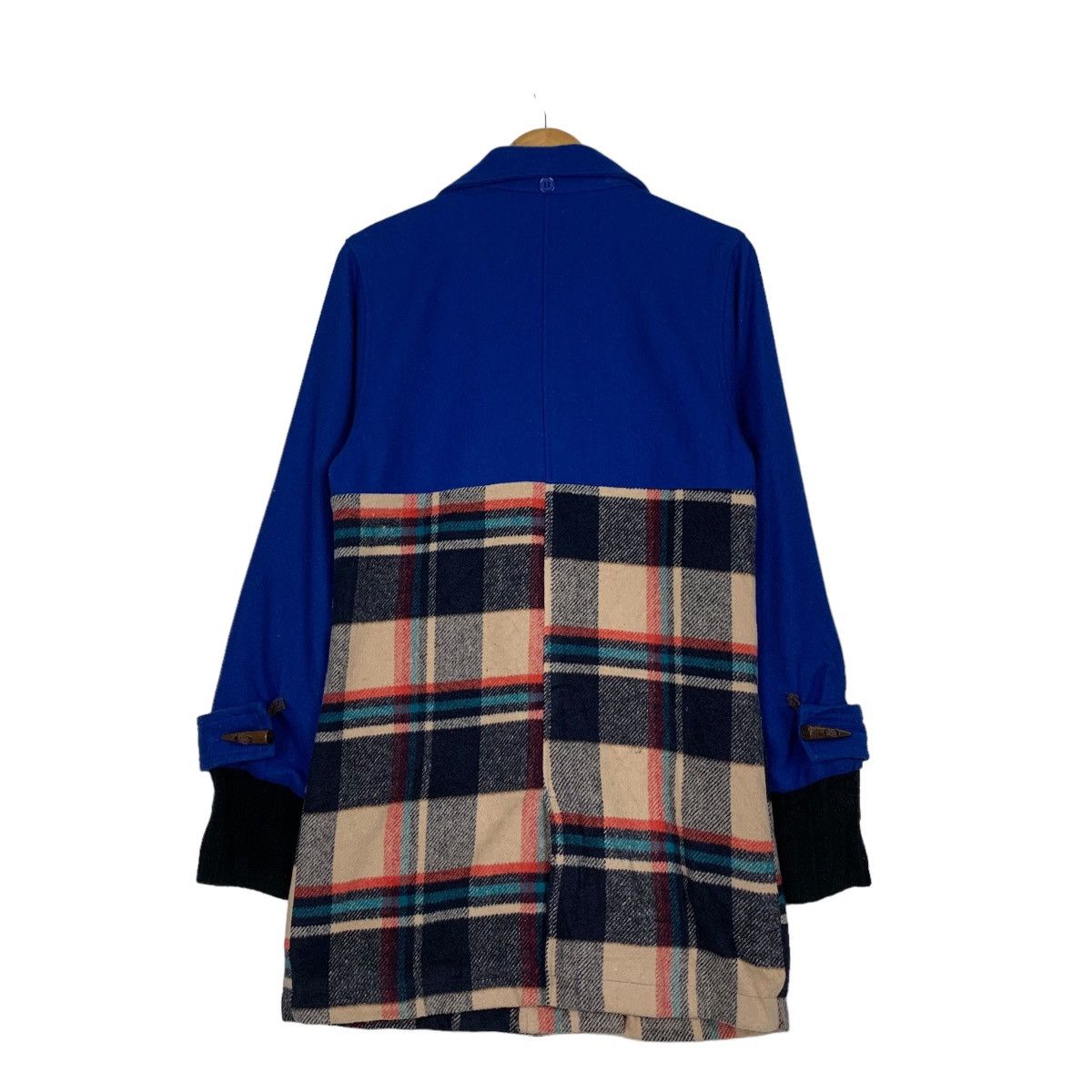 Japanese Brand KMK Kingly Mask Tartan Wool Hybrid Duffle Coat #1007-C45 Size M / US 6-8 / IT 42-44 - 7 Thumbnail