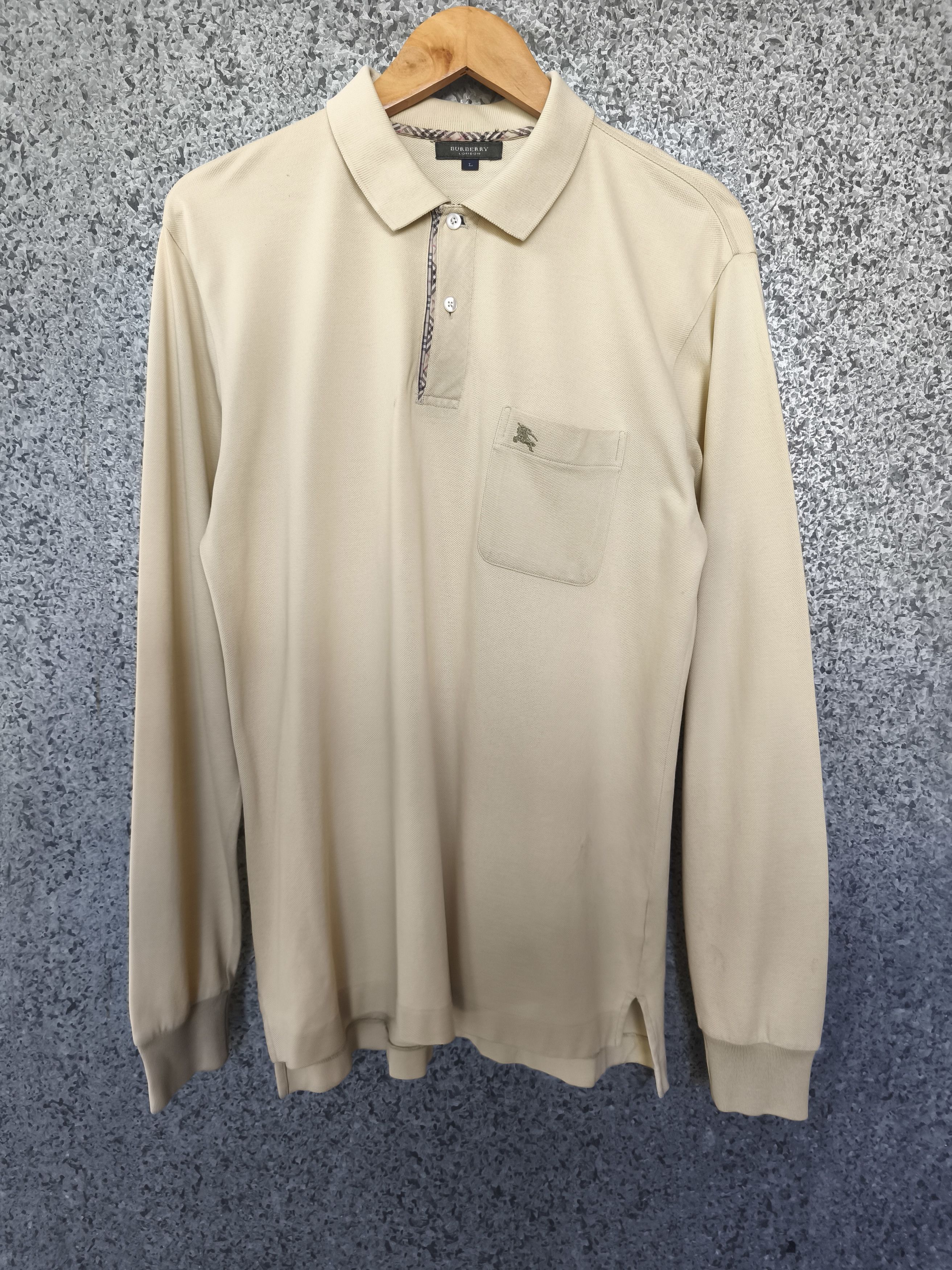 Burberry Vintage Burberry polo long sleeve Size US M / EU 48-50 / 2 - 2 Thumbnail