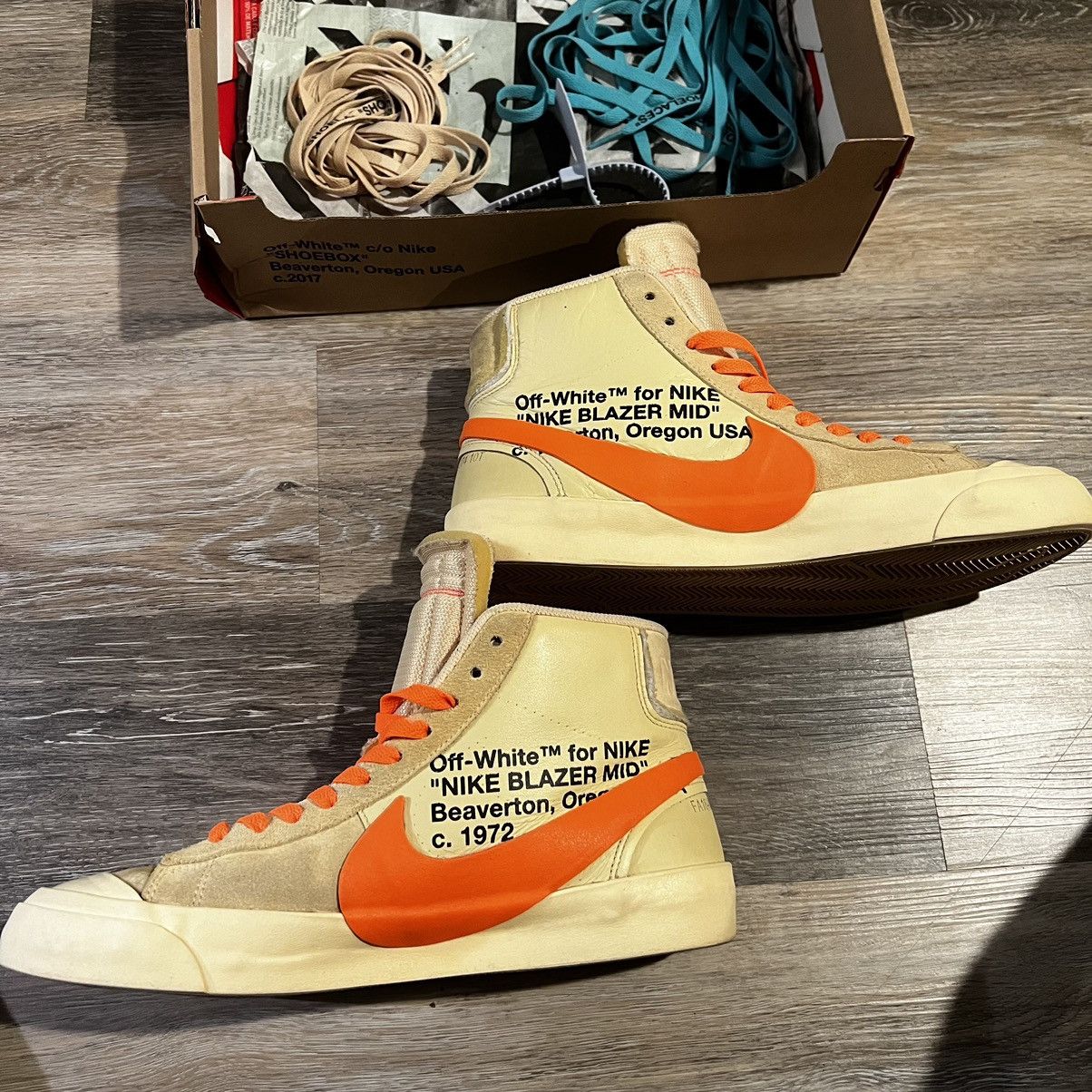 Nike × Off-White Nike Blazer Mid Off-White All Hallow’s Eve Size US 10.5 / EU 43-44 - 8 Thumbnail