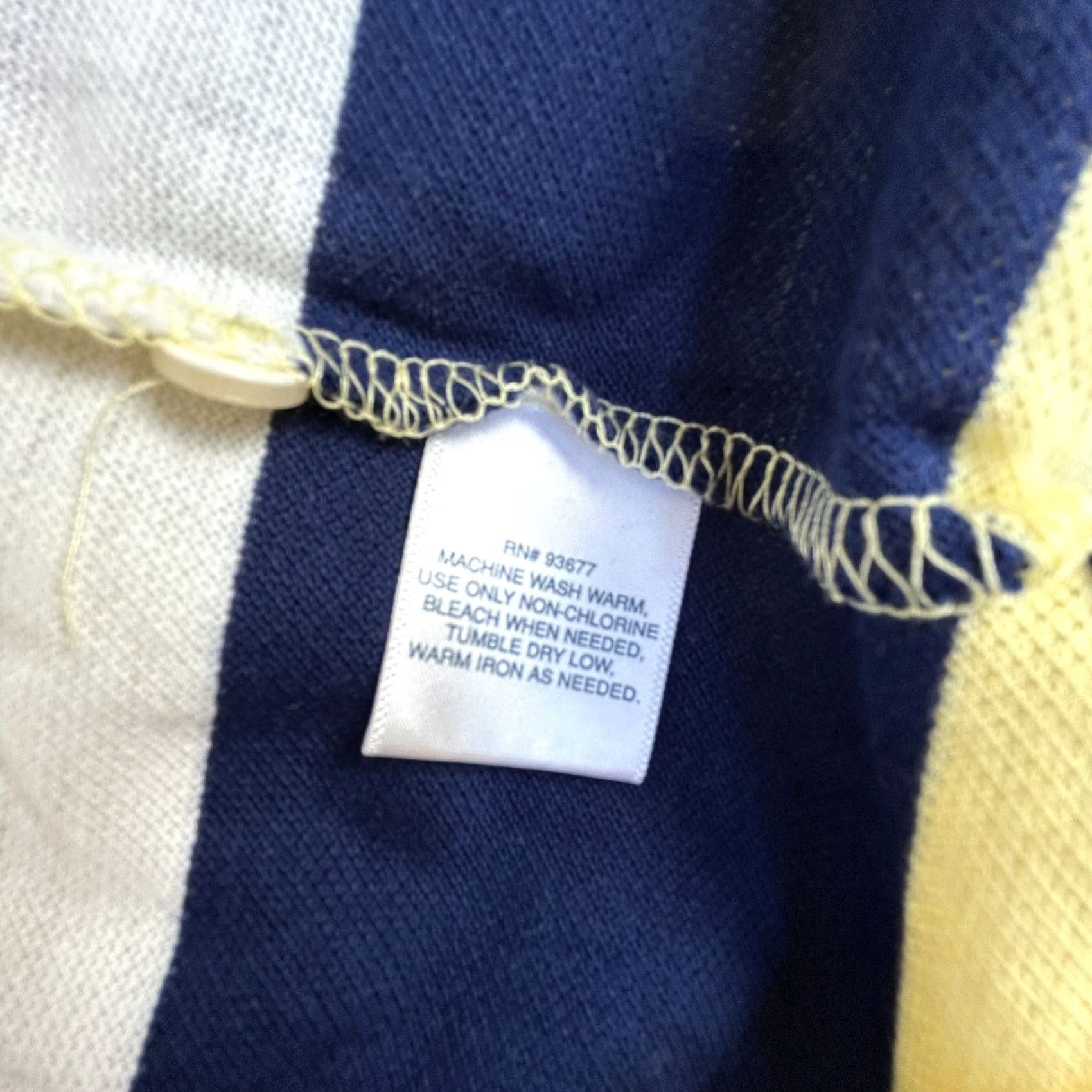 Vintage St. John's Bay Heritage Polo Mens XXL Yellow Striped Golf Shirt Cotton New Size US XXL / EU 58 / 5 - 4 Thumbnail