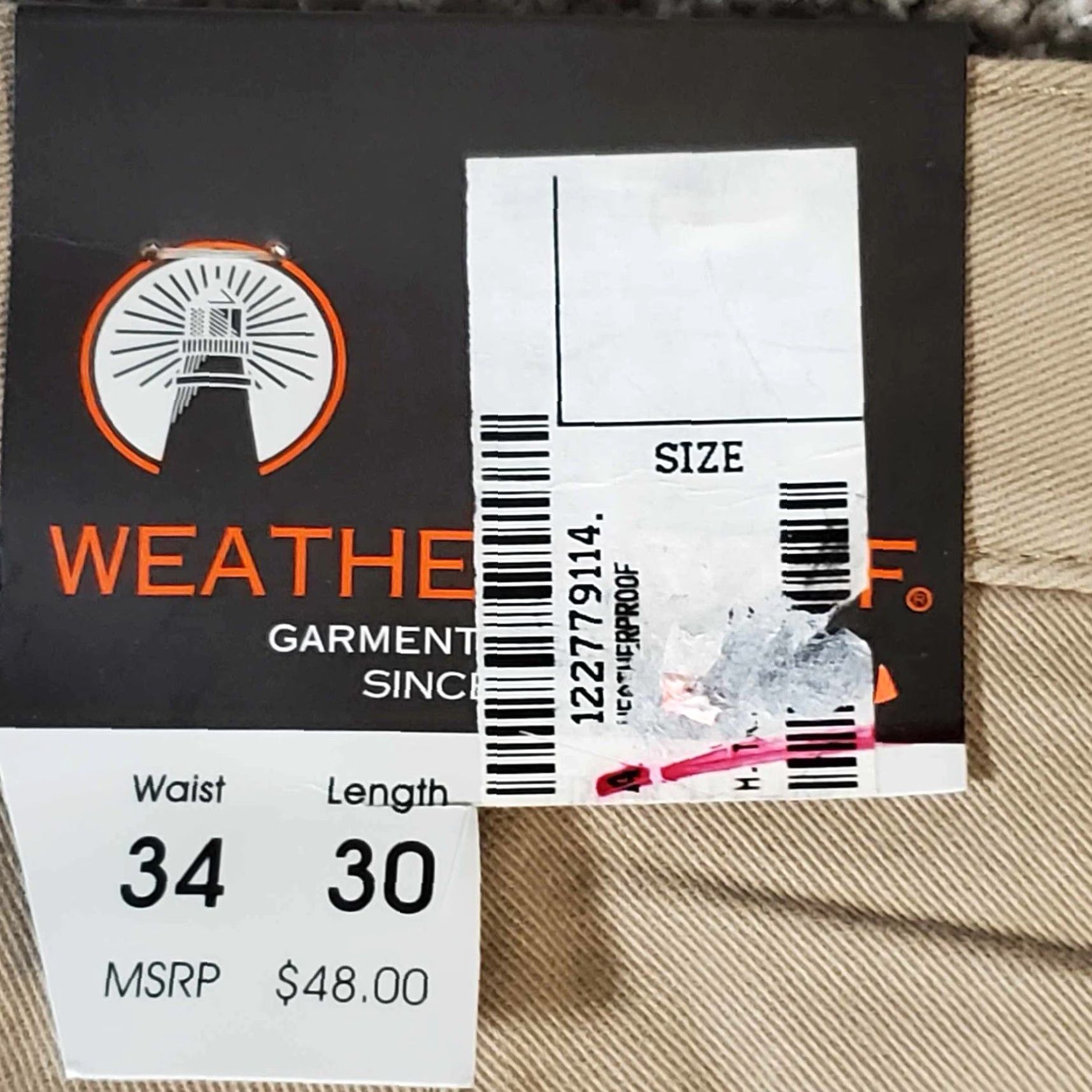 Weatherproof Weatherproof Mens Pants Chino Stretch Relaxed Fit 34x30 Multicolor Casual Workwear 34 Inseam Men Regular Size L Trousers Pants Size US 33 - 4 Thumbnail