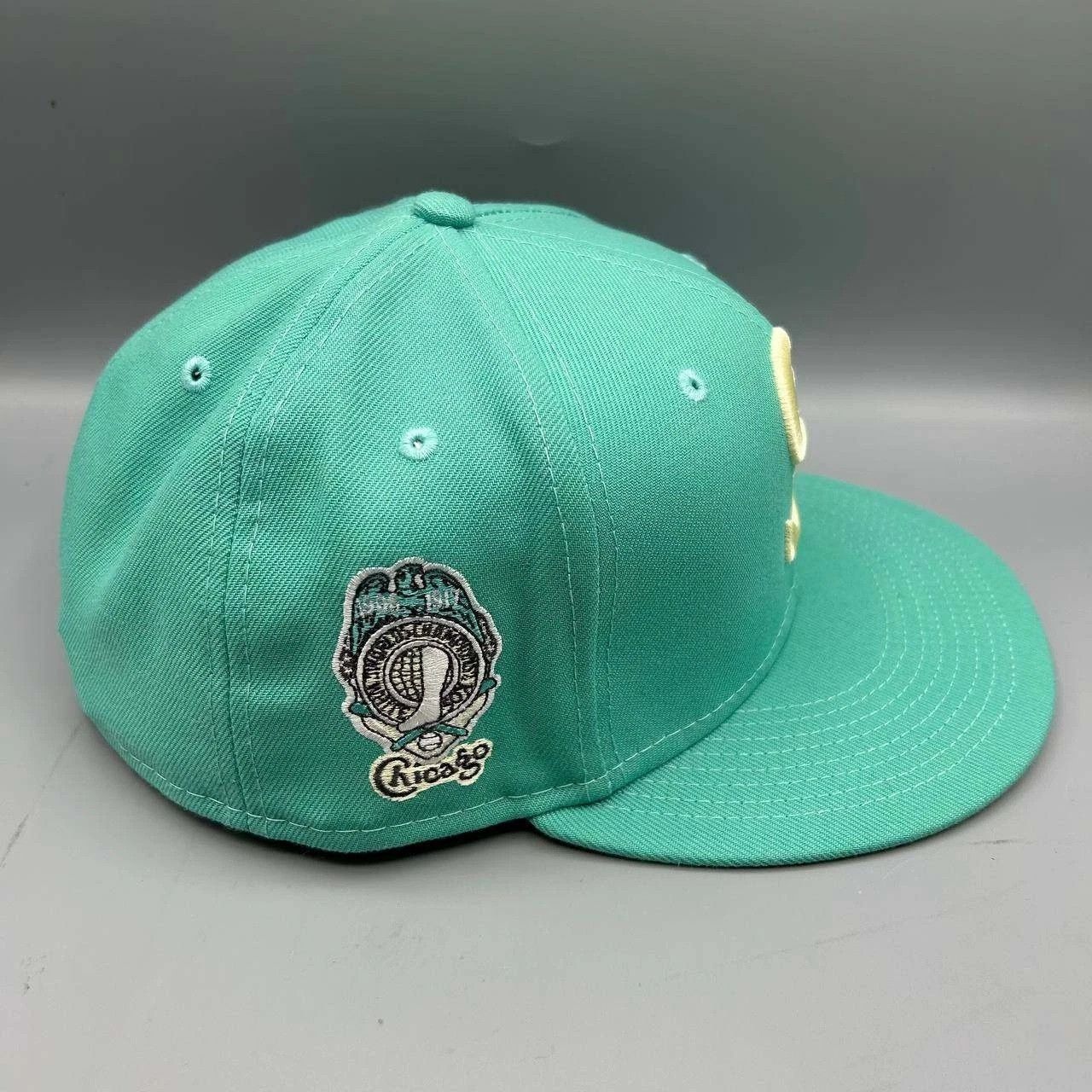 New Era Chicago White Sox Hat Men 7 3/8 Blue Yellow MLB Fitted Cap Size ONE SIZE - 7 Thumbnail
