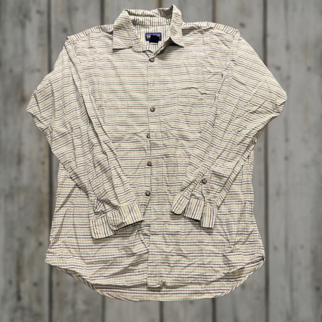 Patagonia Patagonia Pima Cotton Shirt Mens M Blue Plaid Long Sleeve Button Up Size US M / EU 48-50 / 2 - 1 Thumbnail