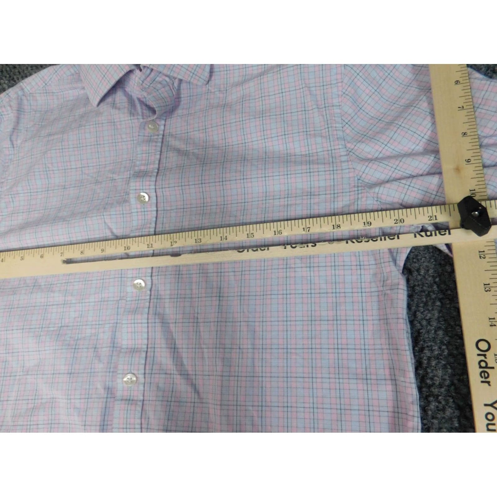 Michael Kors Michael Kors Mens Shirt Medium pink plaid button down slim fit Size US M / EU 48-50 / 2 - 4 Thumbnail