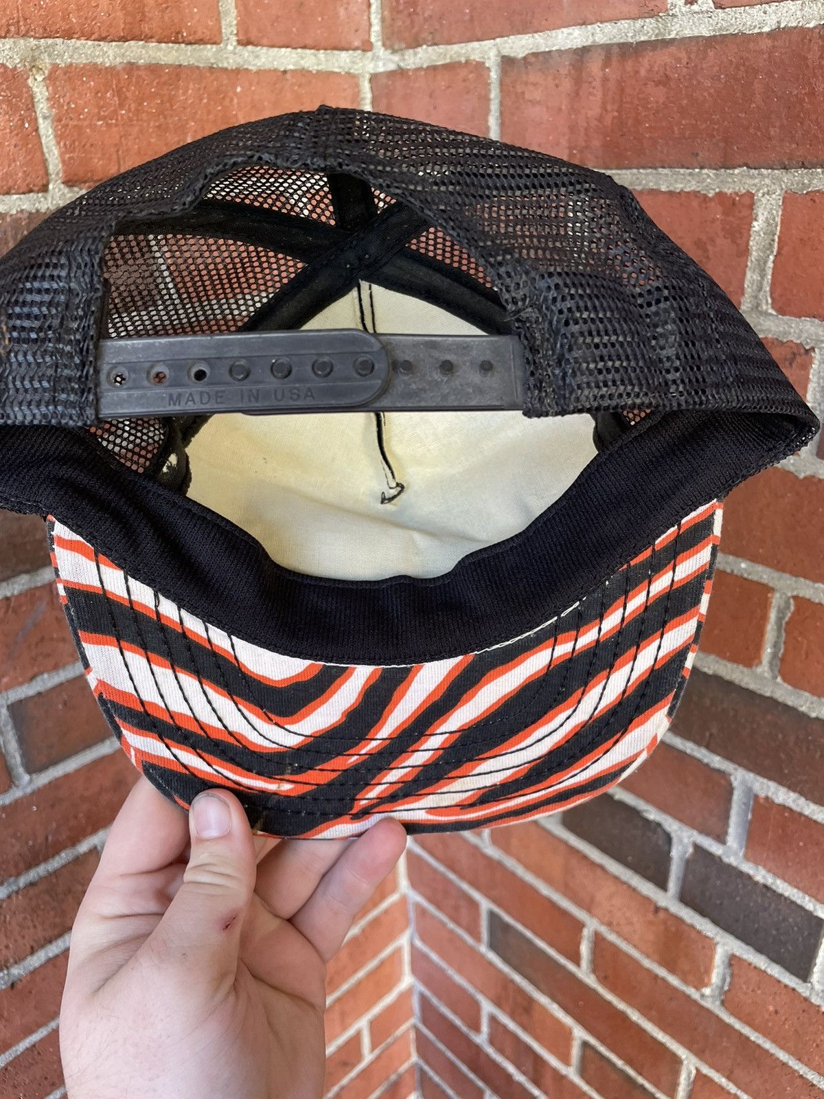 Harley Davidson Vintage 80s Harley Davidson Zubaz Print Mesh Trucker Size ONE SIZE - 9 Thumbnail