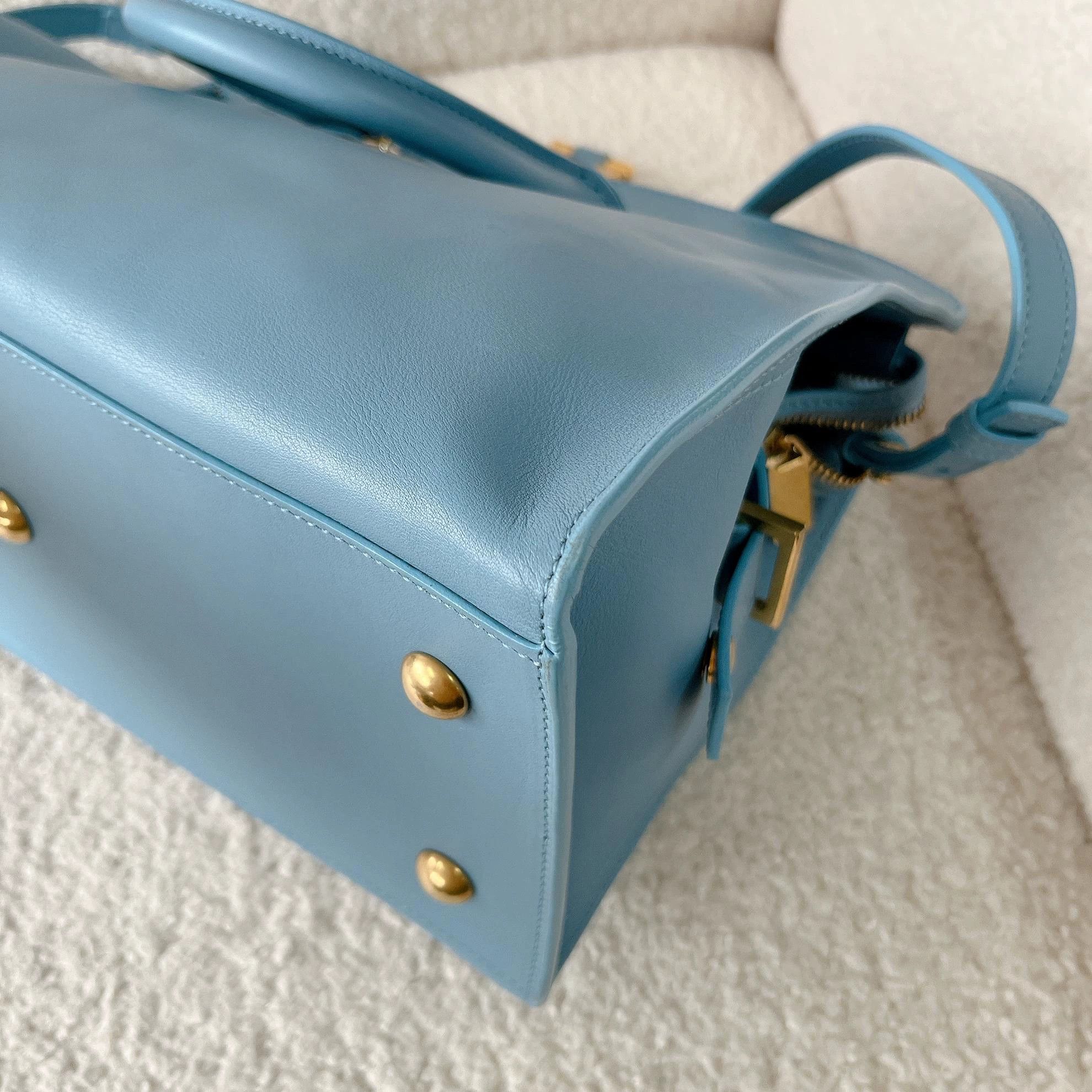 Saint Laurent Paris Saint Laurent blue cabas tote crossbody 30x20.5x14 5536 Size ONE SIZE - 7 Thumbnail