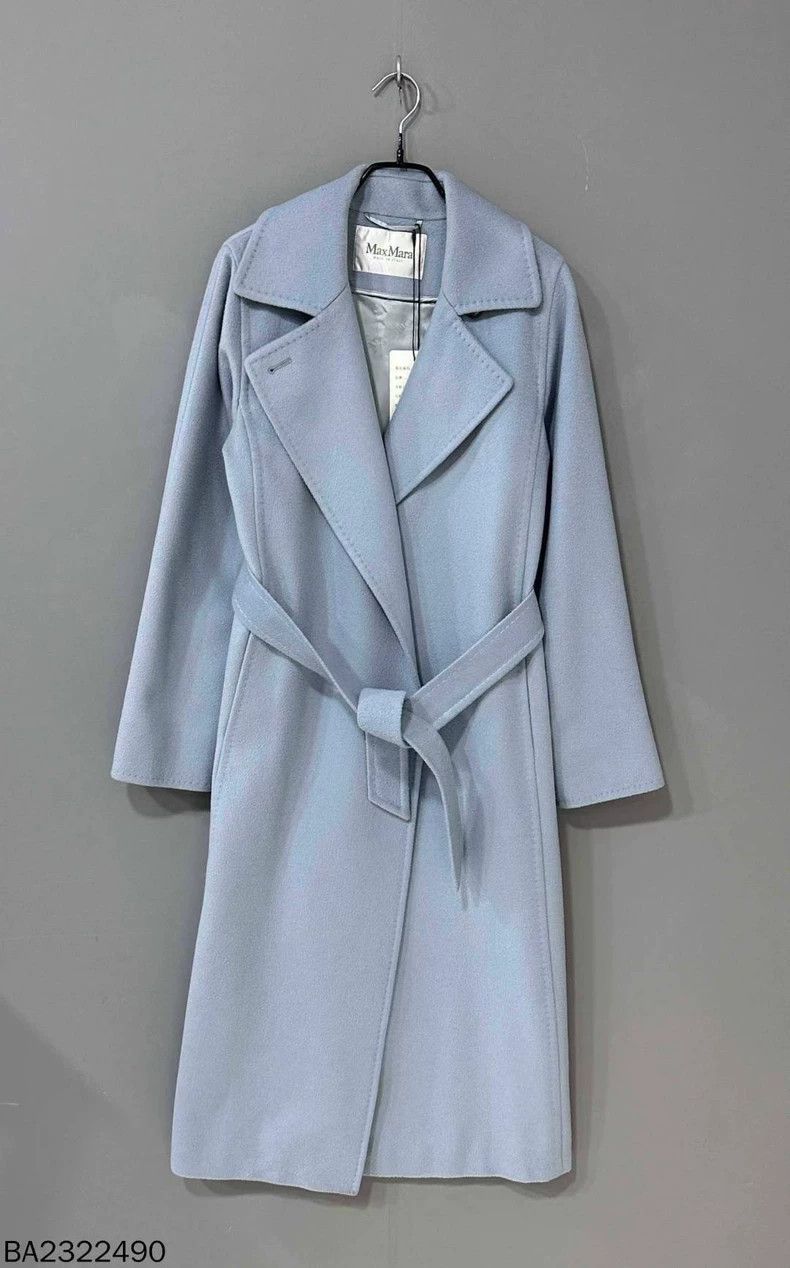 Max Mara max mara Manuela light blue coat Size L / US 10 / IT 46 - 1 Thumbnail