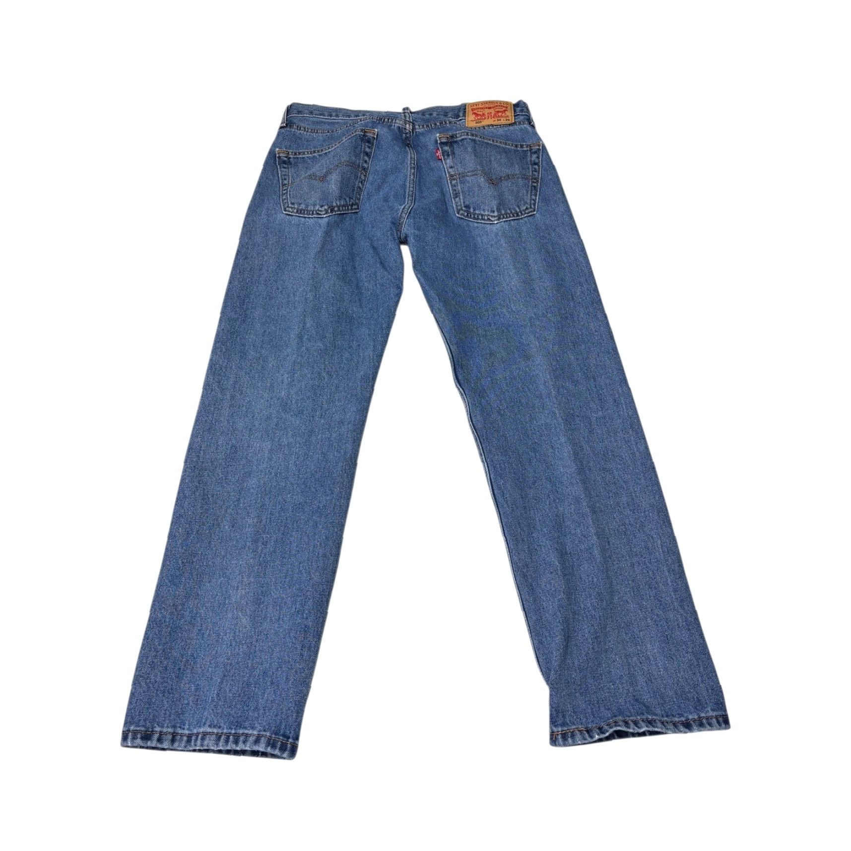 Levi's Levi's 505 Regular Fit Straight Leg Jeans Medium Wash Mens W34 L29 Size US 34 / EU 50 - 5 Thumbnail
