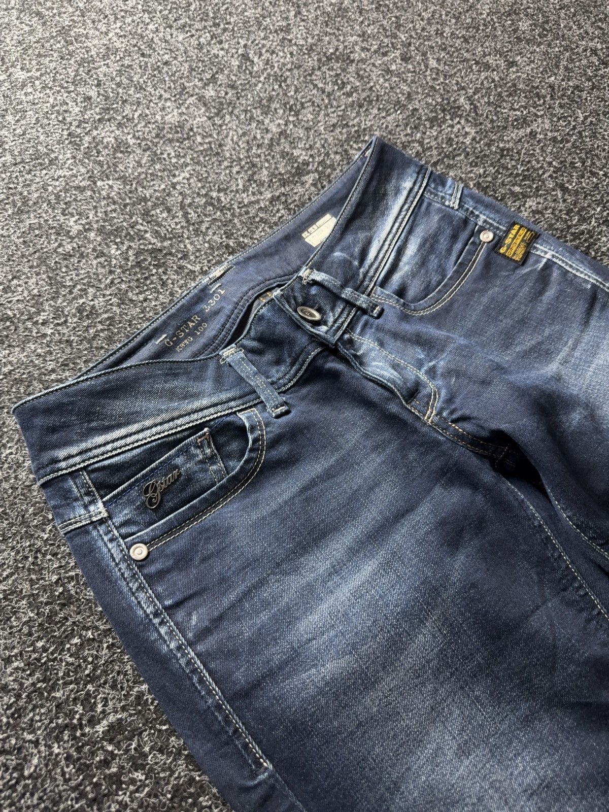 G-Star ⚡️Y2K Vintage G-Star RAW 3301 Slim Denim Jeans Dark Wash Size 31" - 7 Thumbnail