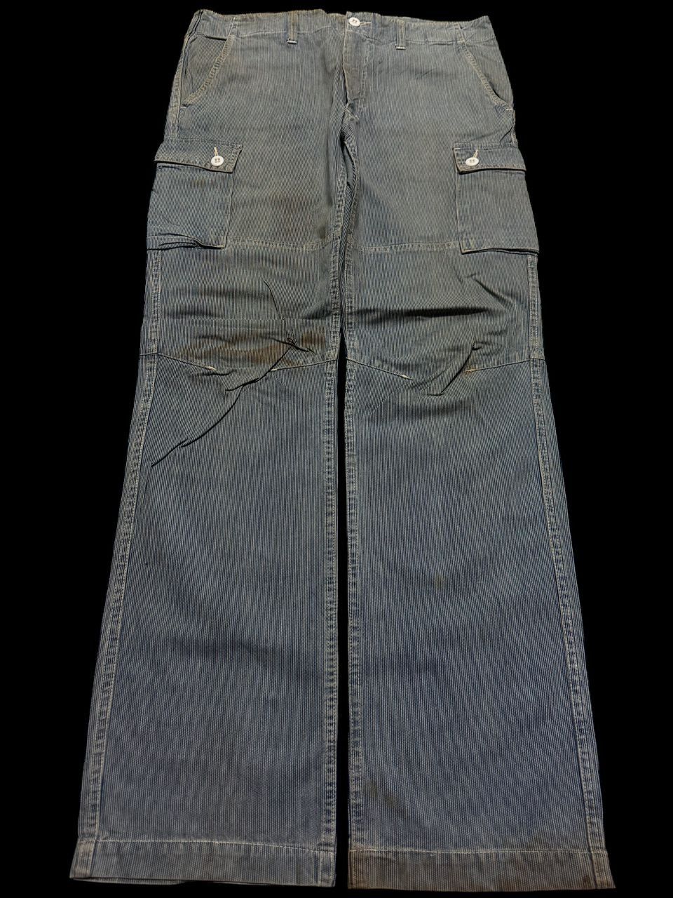 Japanese Brand 💥Insane💥90s Thrashed General Supply Hickory Tactical Cargo Size US 33 - 1 Thumbnail
