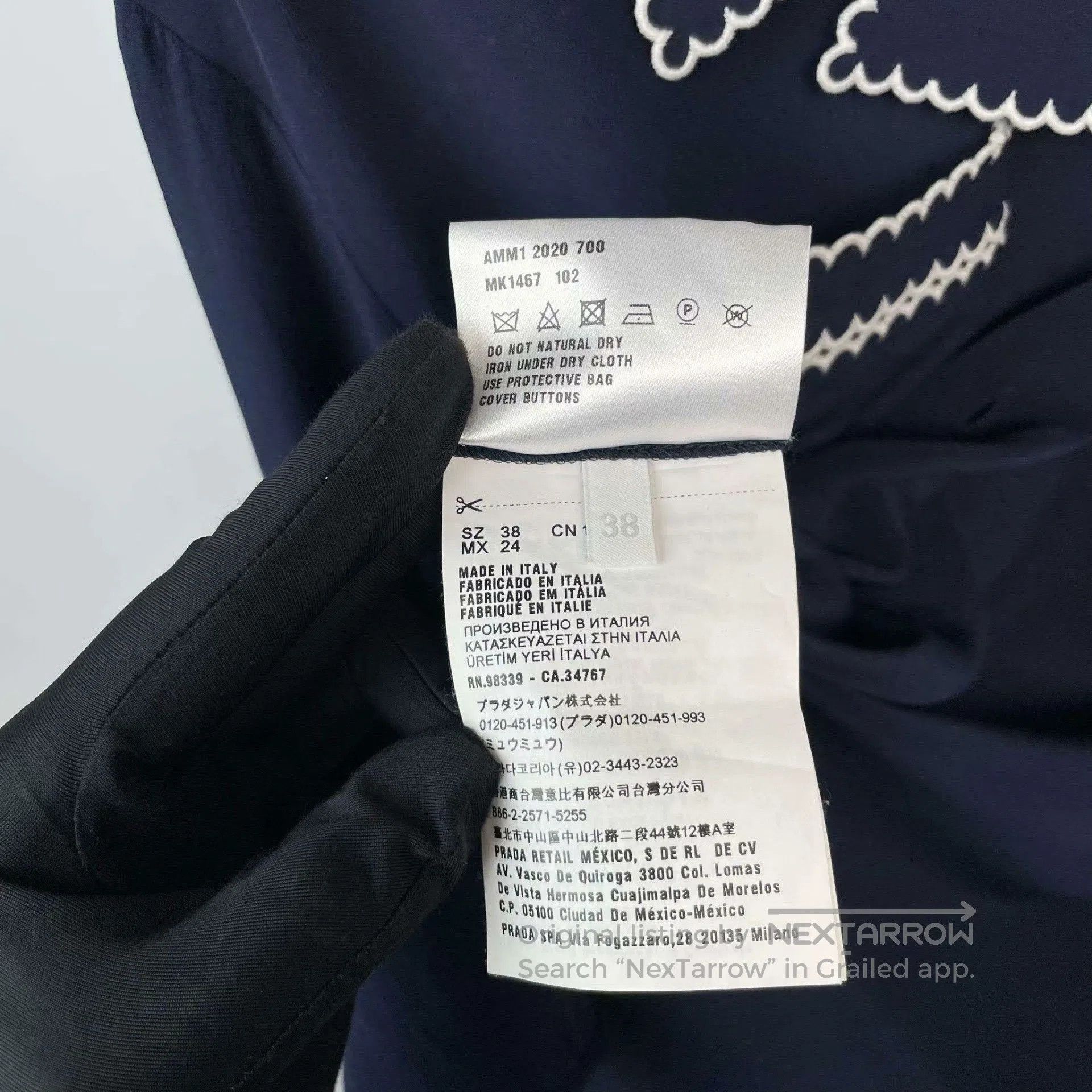 Miu Miu Miu Miu Dark Blue Silk Shirt. Size M / US 6-8 / IT 42-44 - 7 Thumbnail