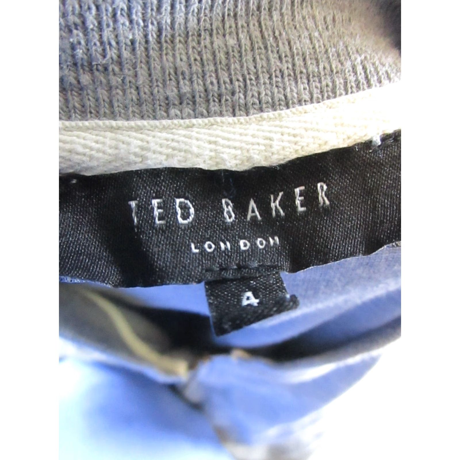 Ted Baker Ted Baker Sweater Womens 4 Gray Full Zip Knit Round Neck Cotton Polyester Size 4 Regular Womens Size S / US 4 / IT 40 - 3 Thumbnail