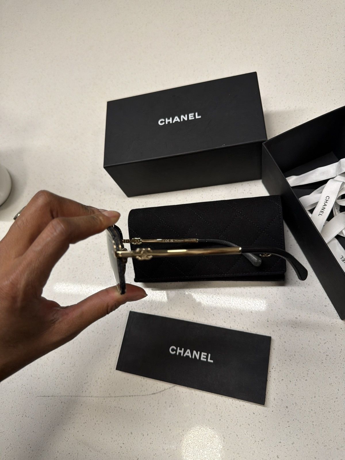 Chanel Chanel Aviator polarized 56mm Sunglasses Black Size ONE SIZE - 3 Thumbnail