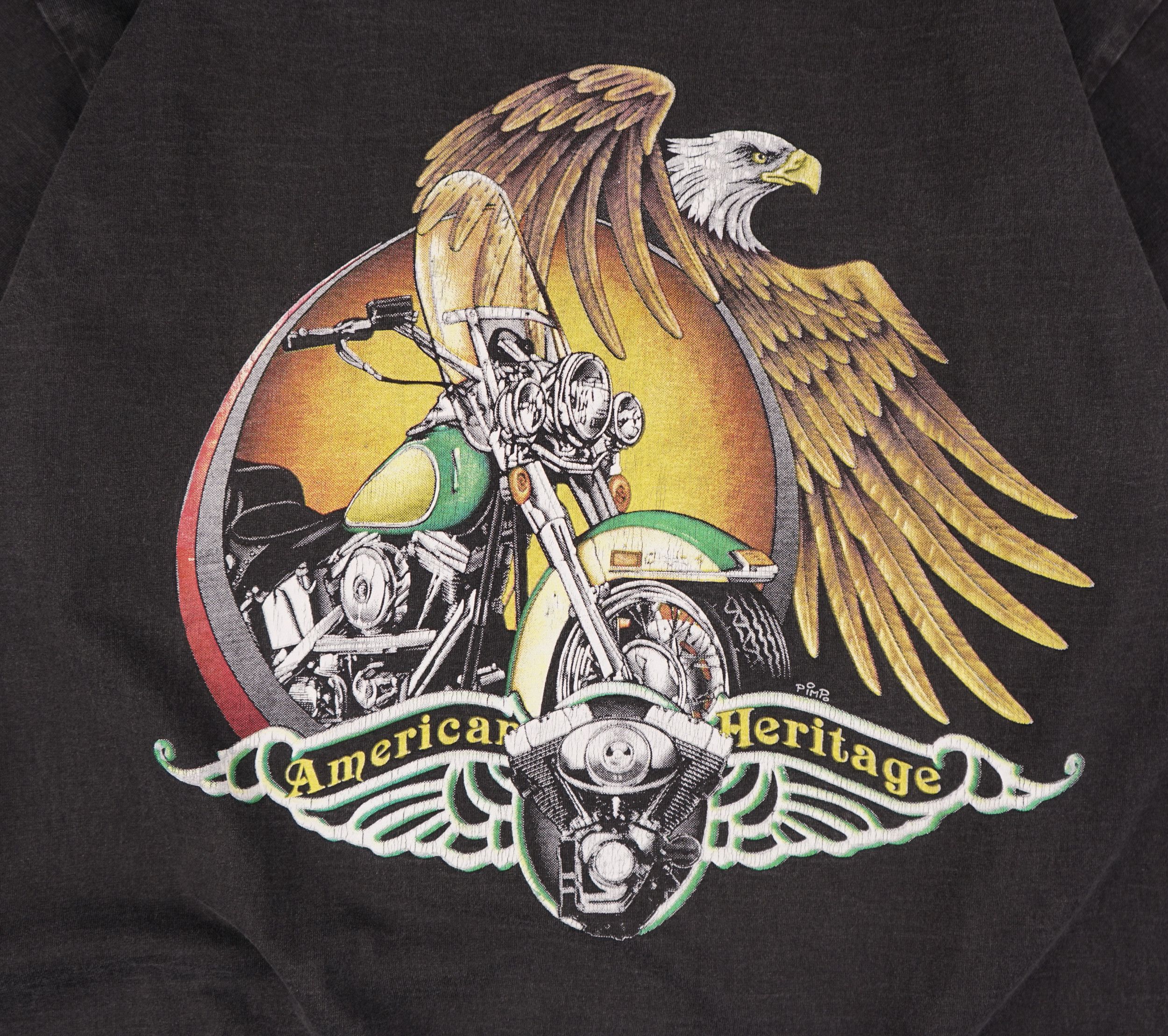 Harley Davidson × Vintage × West Coast Choppers Vintage 1990s Thunder Motorcycles T-Shirt American Heritage Size US L / EU 52-54 / 3 - 2 Thumbnail
