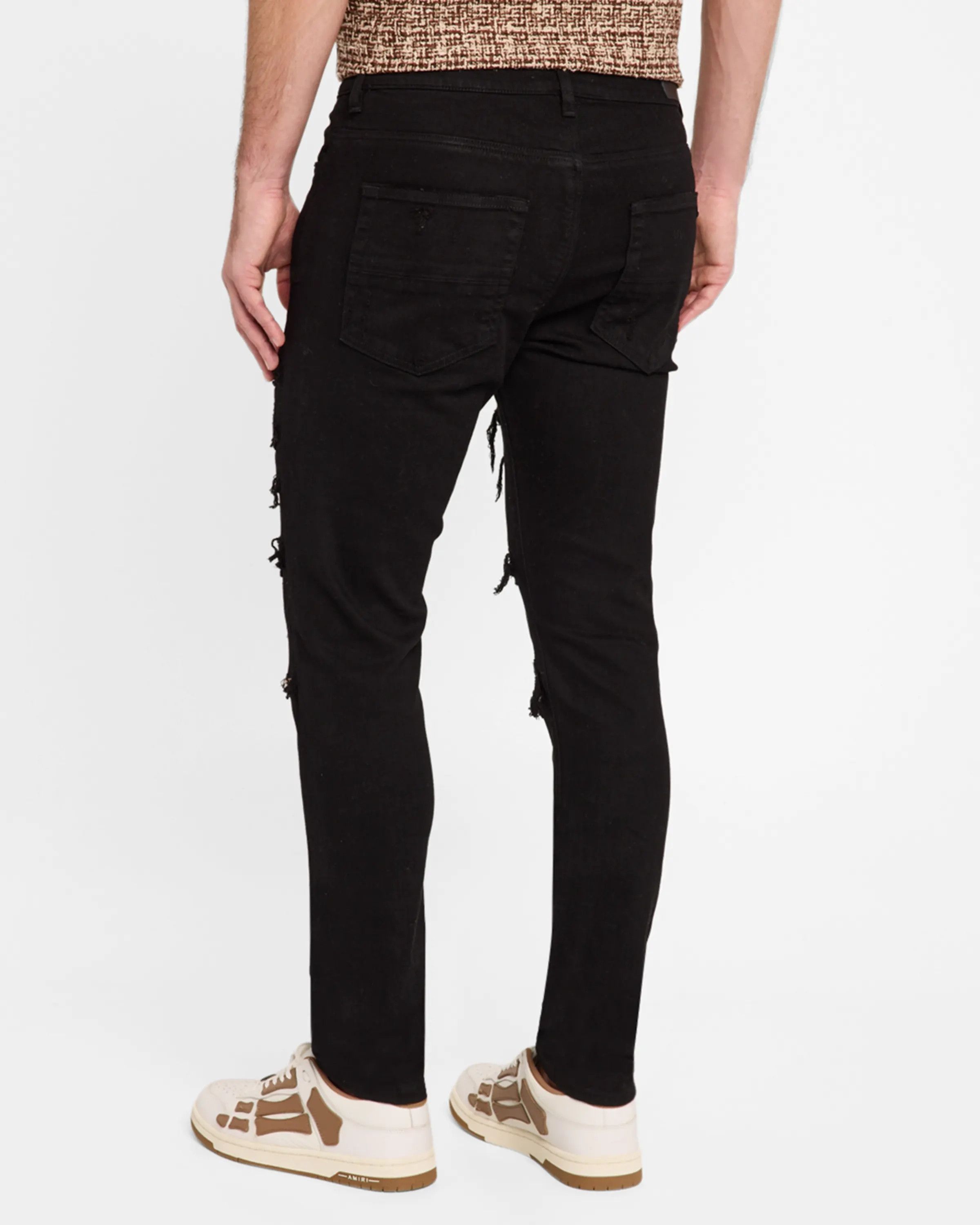 Amiri oc11z0126 Boucle Thrasher Skinny Jeans in Black Size US 30 / EU 46 - 3 Thumbnail