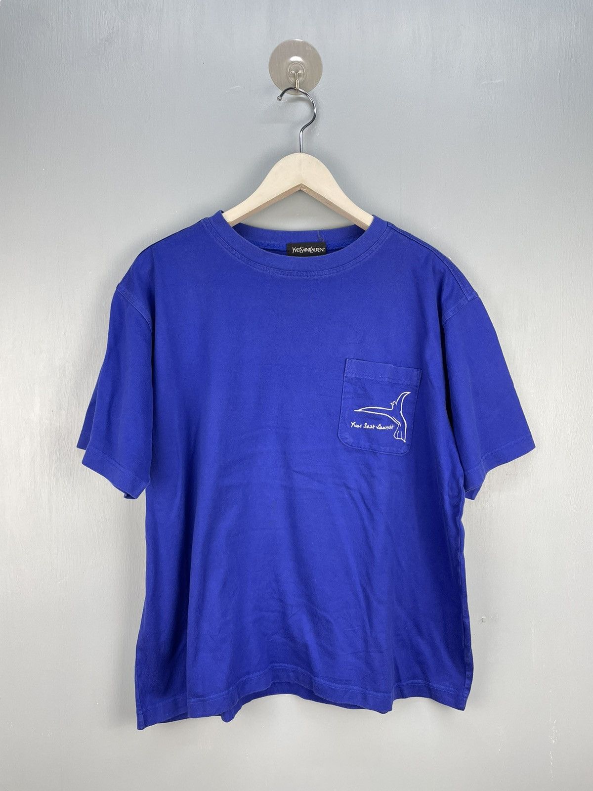 Vintage × Yves Saint Laurent Vintage Yves Saint Laurent pocket tee embroidered logo Size US M / EU 48-50 / 2 - 1 Thumbnail