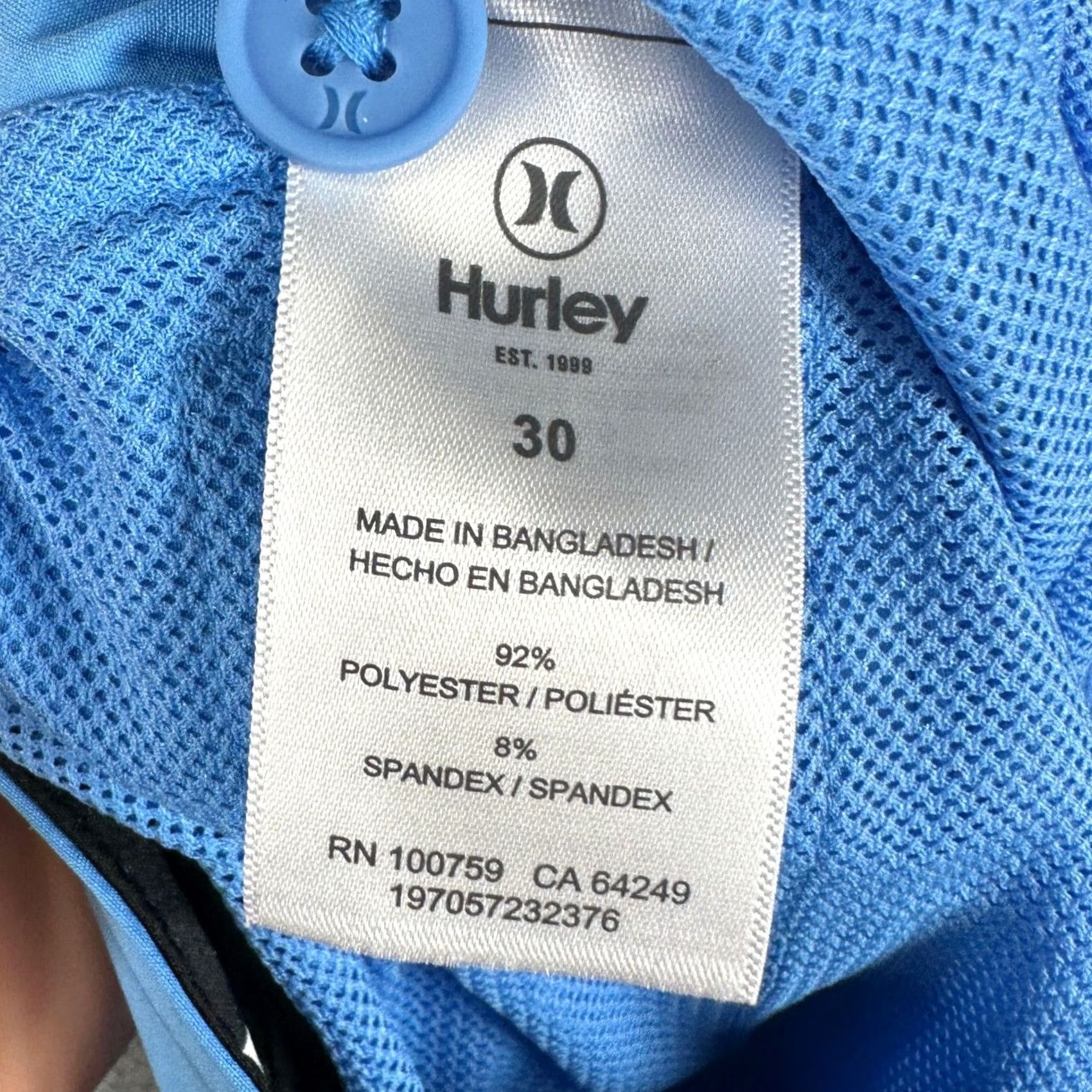 Hurley Hurley Mens All Day Hybrid Shorts 30 Blue Chino Performance Tech Stretch NEW Size US 30 / EU 46 - 5 Thumbnail
